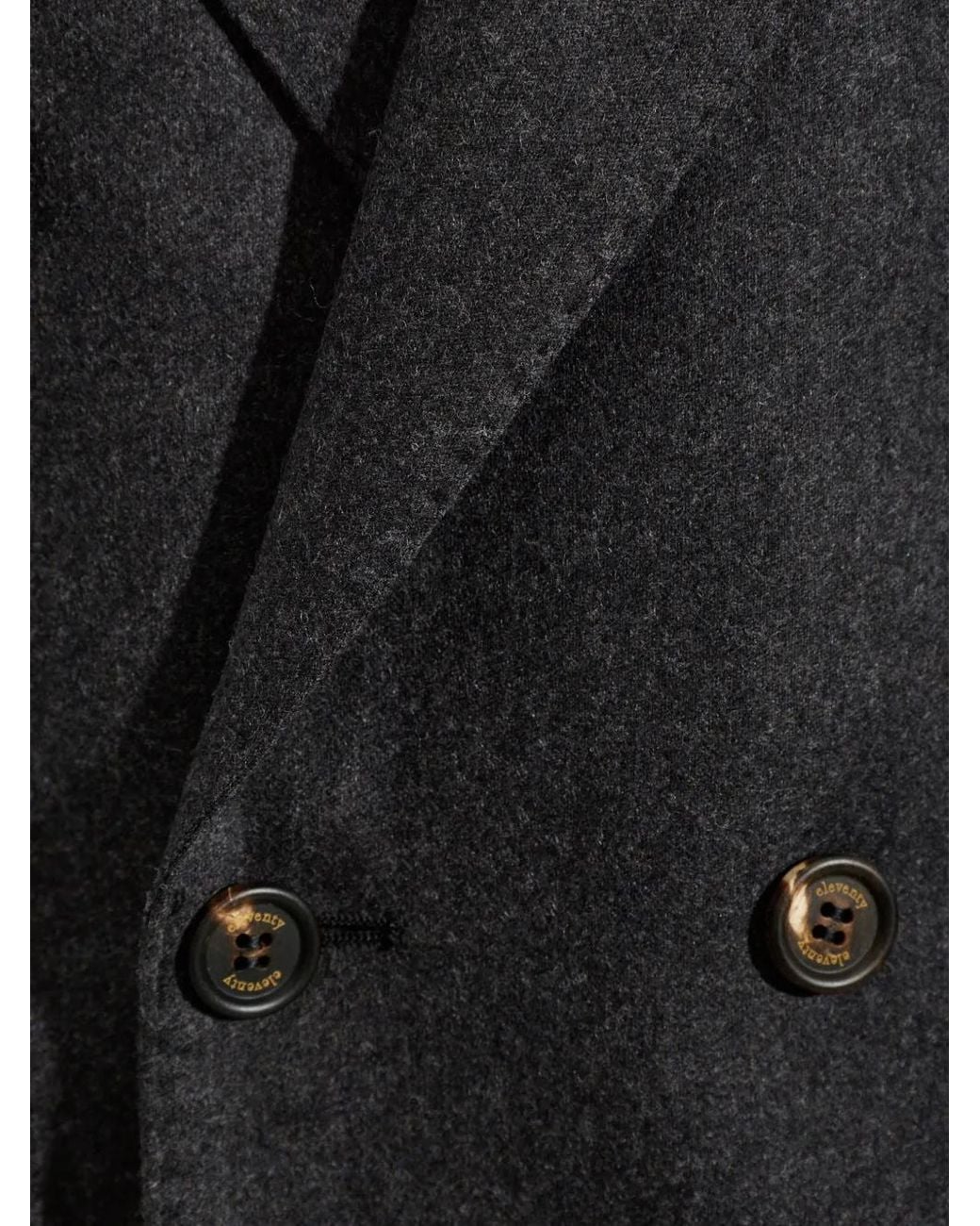 Eleventy Black Double-Breasted Buttoned Suit for men