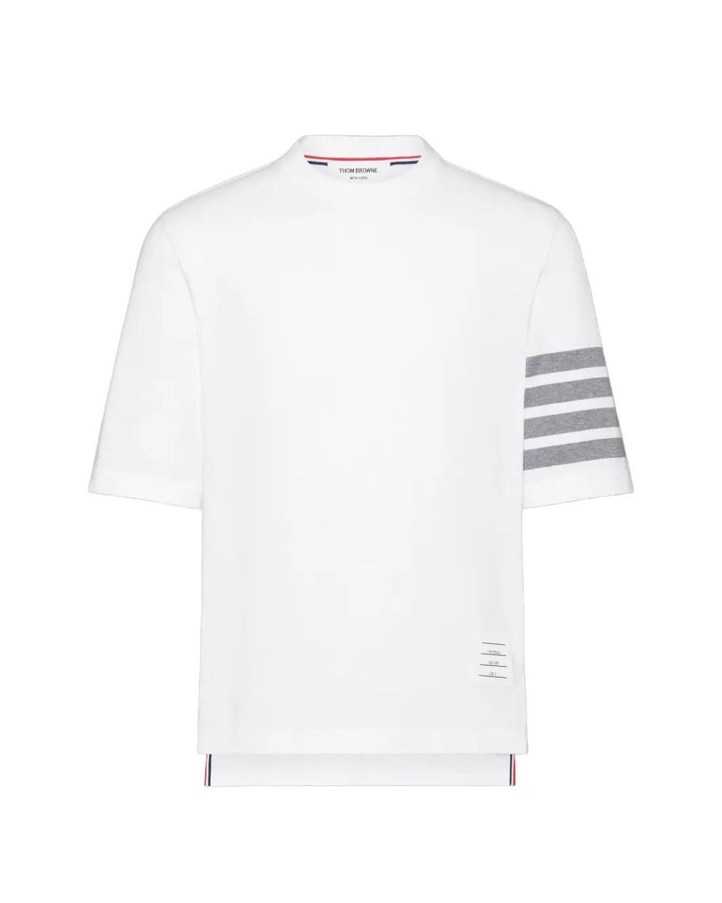 Thom Browne Blue Cotton T-Shirt for men