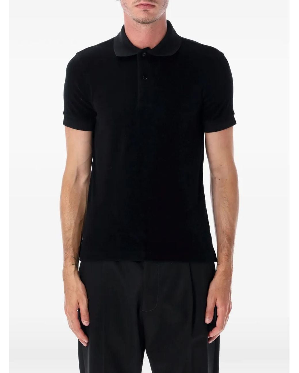 Tom Ford Black Towelling Polo for men