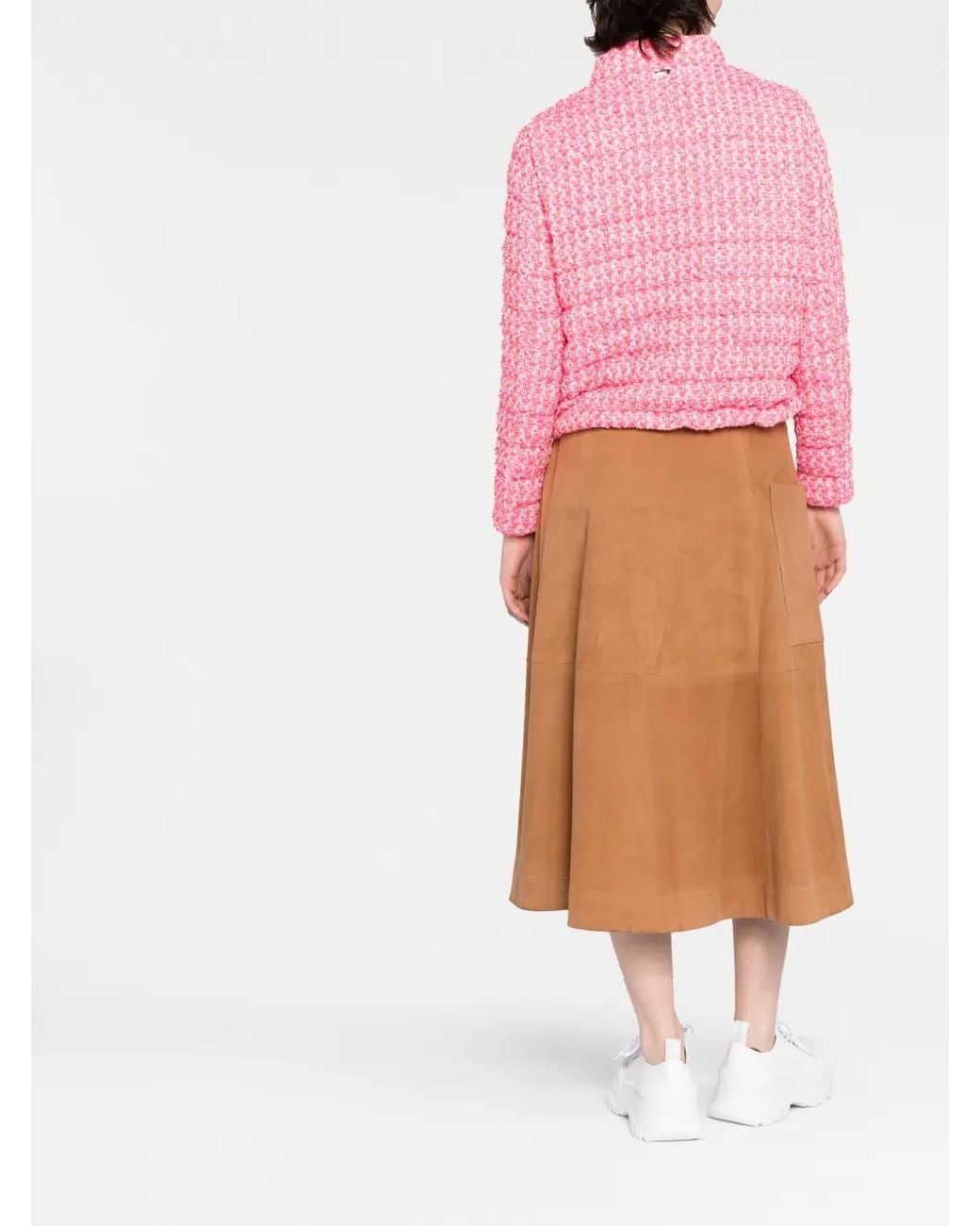 Herno Pink Padded Tweed Jacket