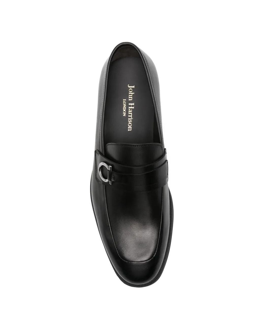 JOHN HARRISON Black Leather Loafers for men