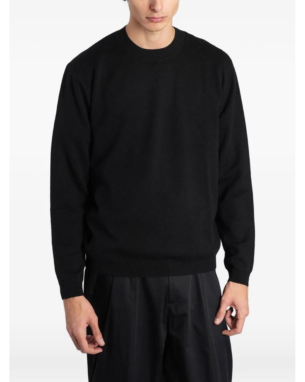 Low Brand Black K204 Crew-Neck Sweater for men