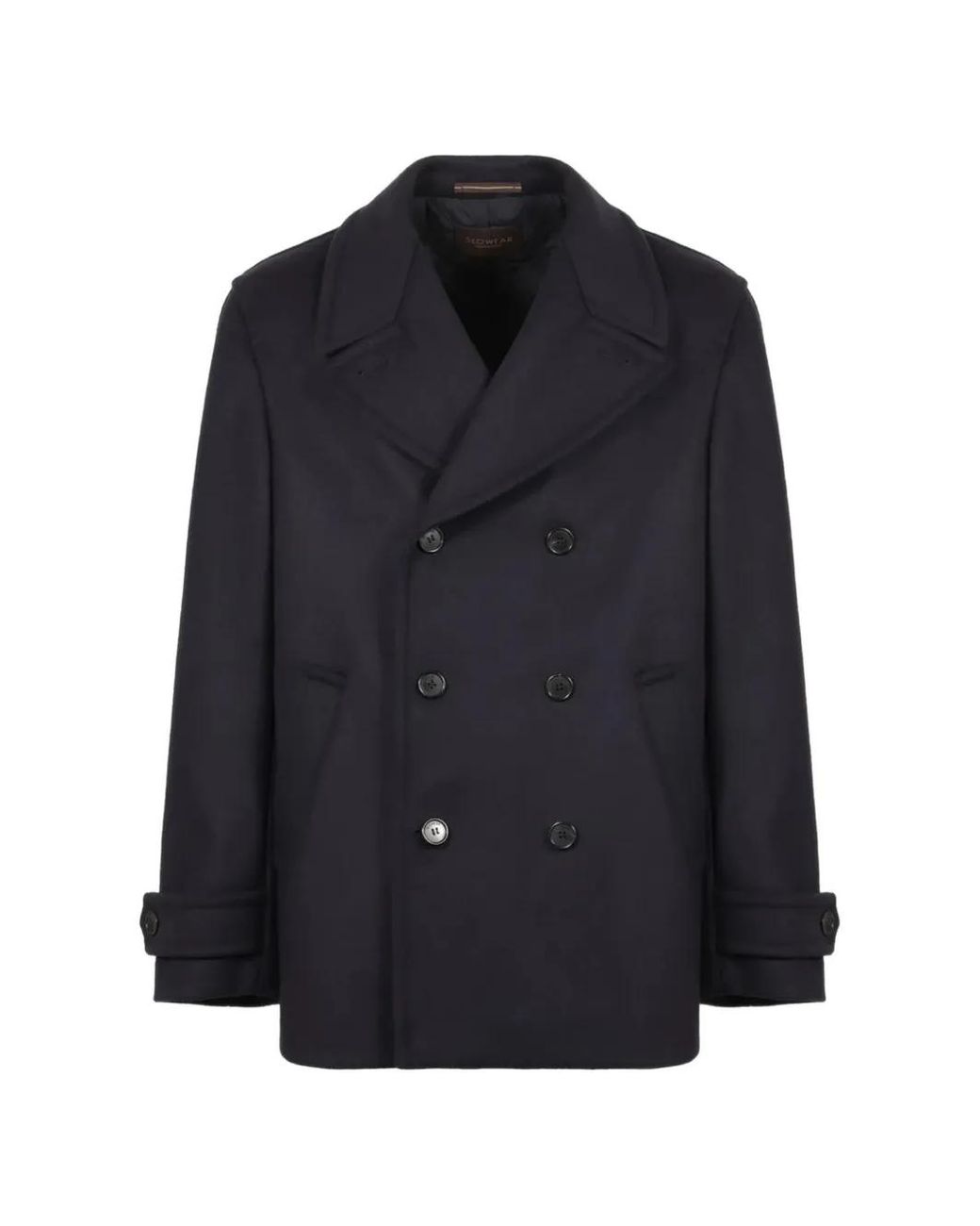 Slowear Blue Montedoro Double-Breasted Peacoat for men