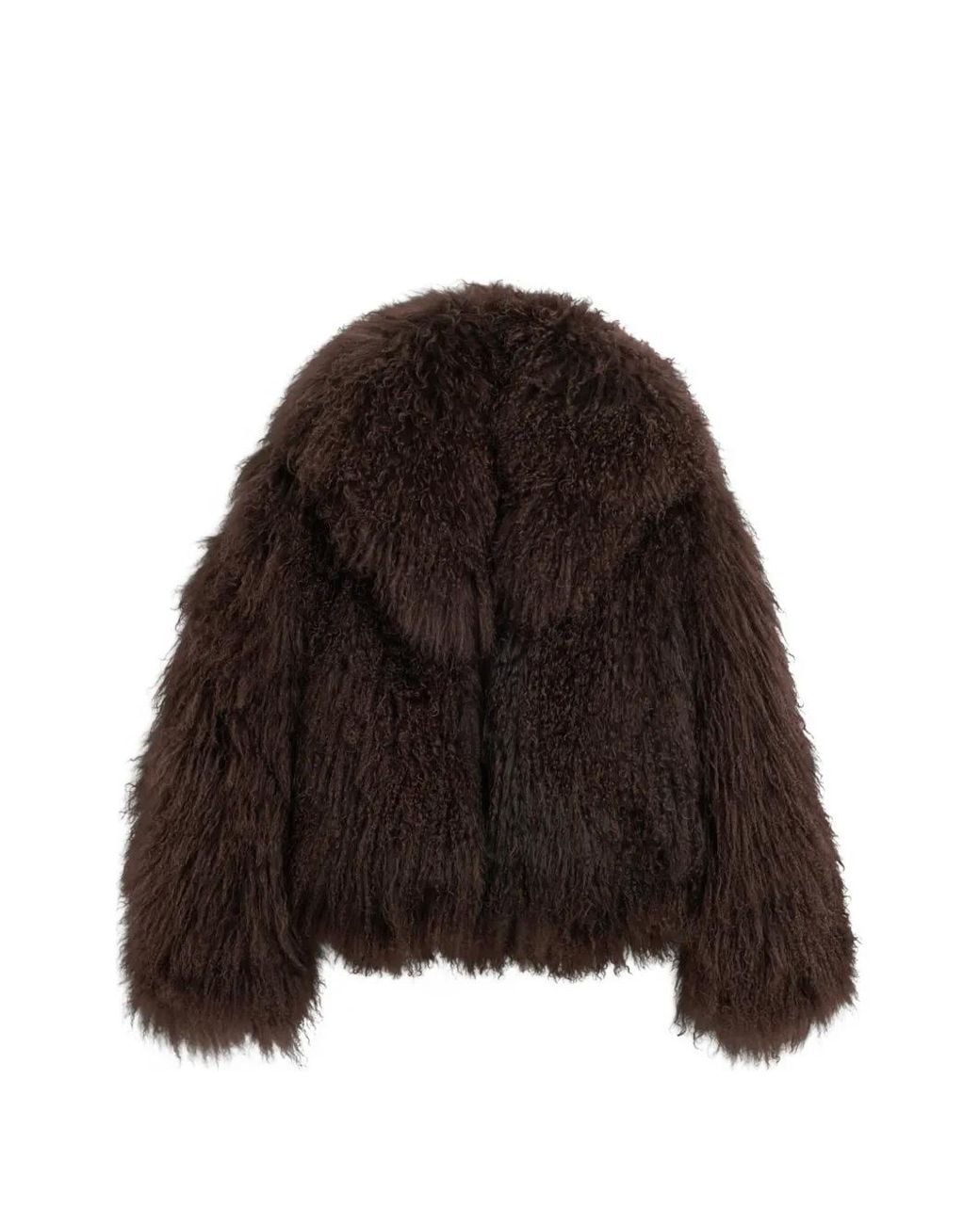 AMI Red Lamb Shearling Short Jacket