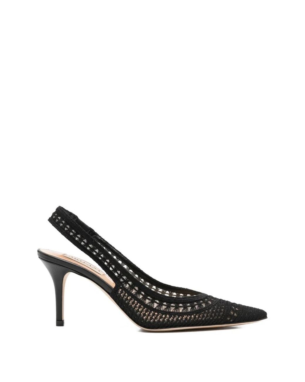 Arteana Black Trieste Crochet Slingback Pumps