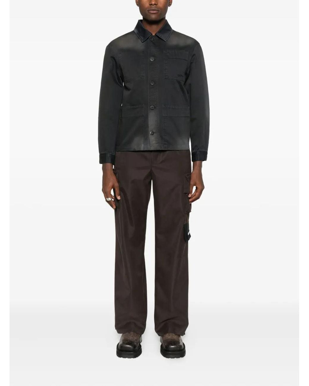 032c Black Buttoned Pocket Jacket