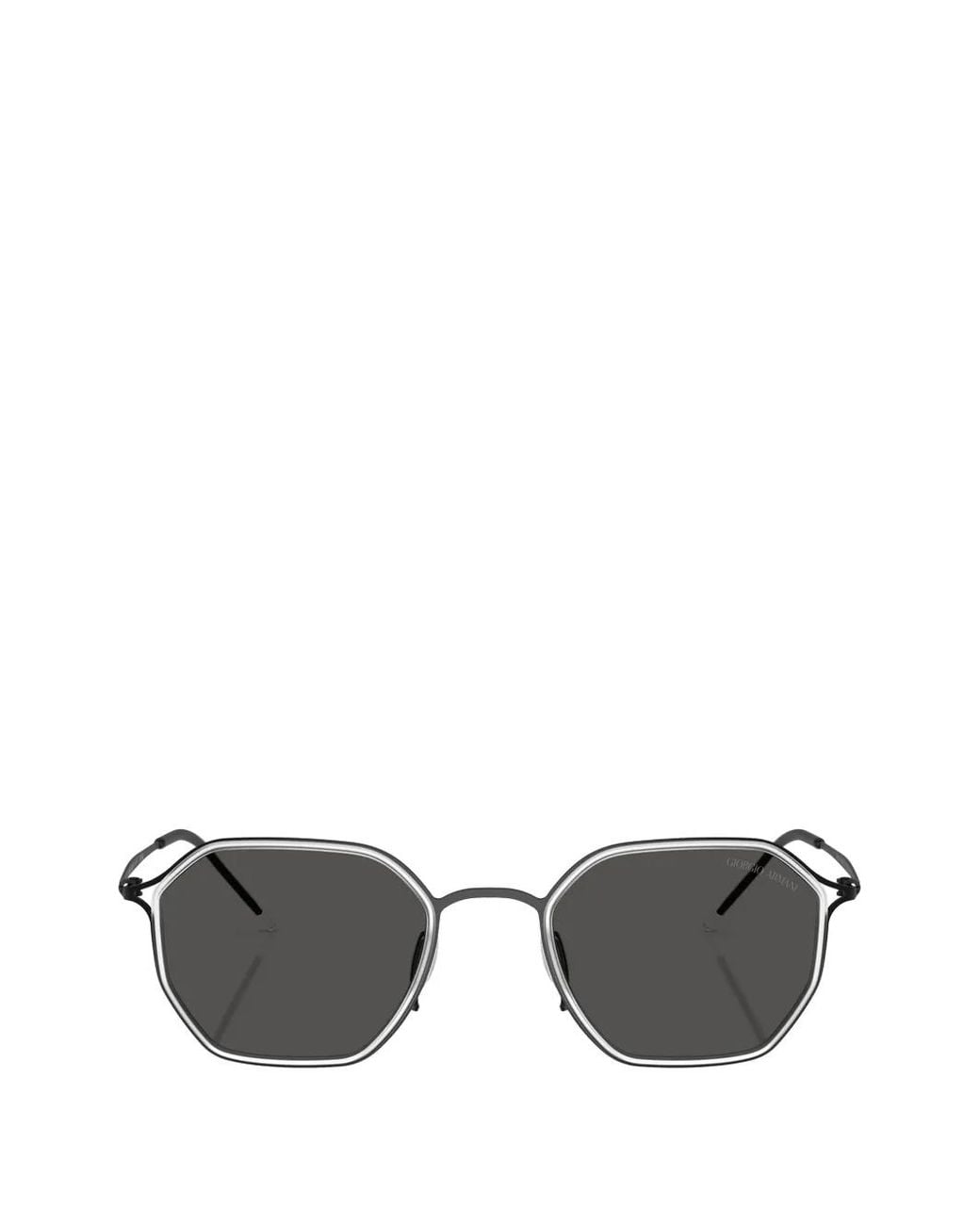 Giorgio Armani Gray Geometric-Frame Tinted Sunglasses for men