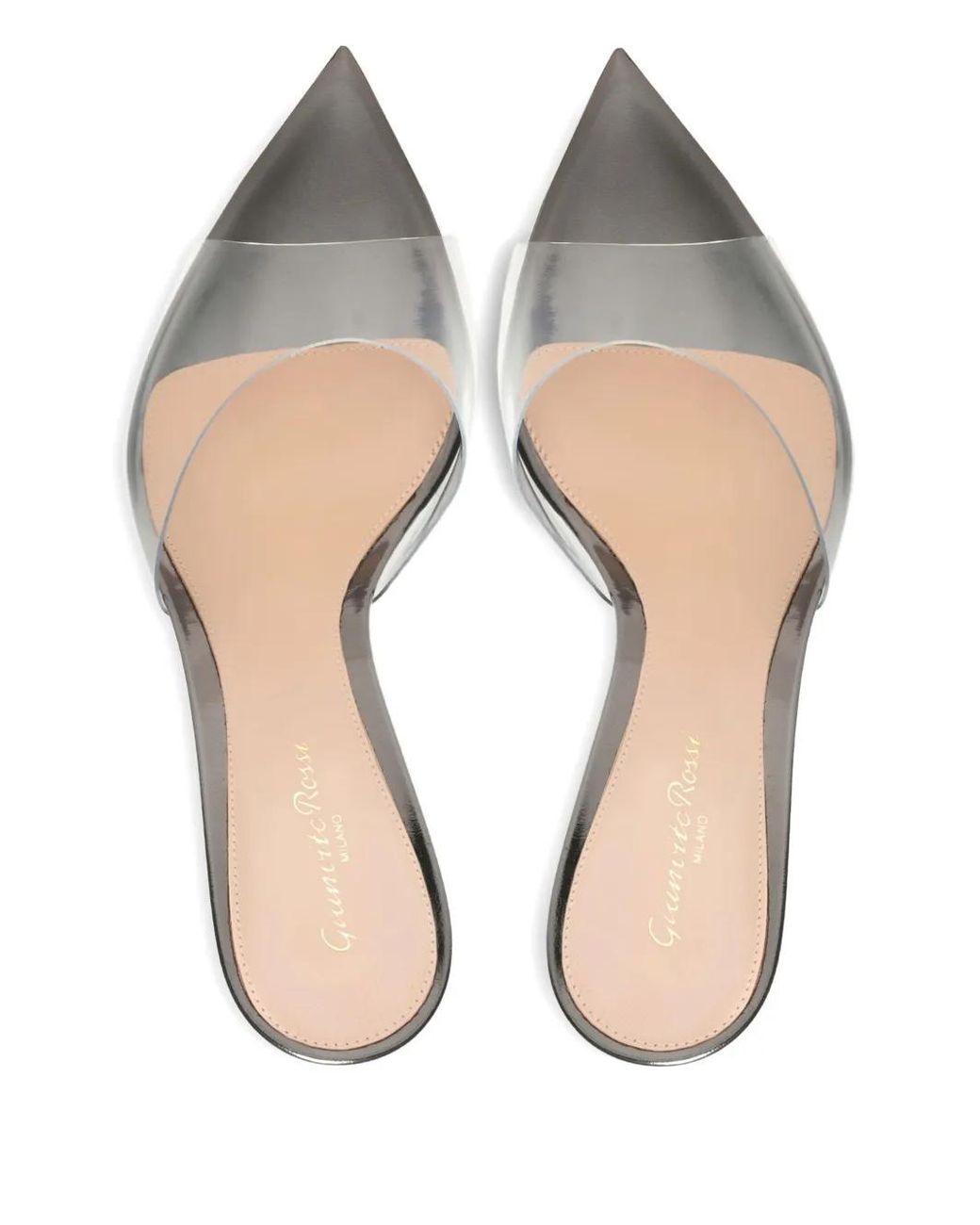 Gianvito Rossi White 85Mm Elle Pointed-Toe Sandals