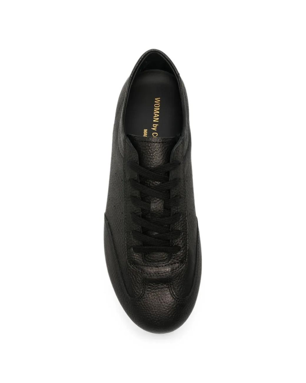 Common Projects Black Grained Leather Sneakers