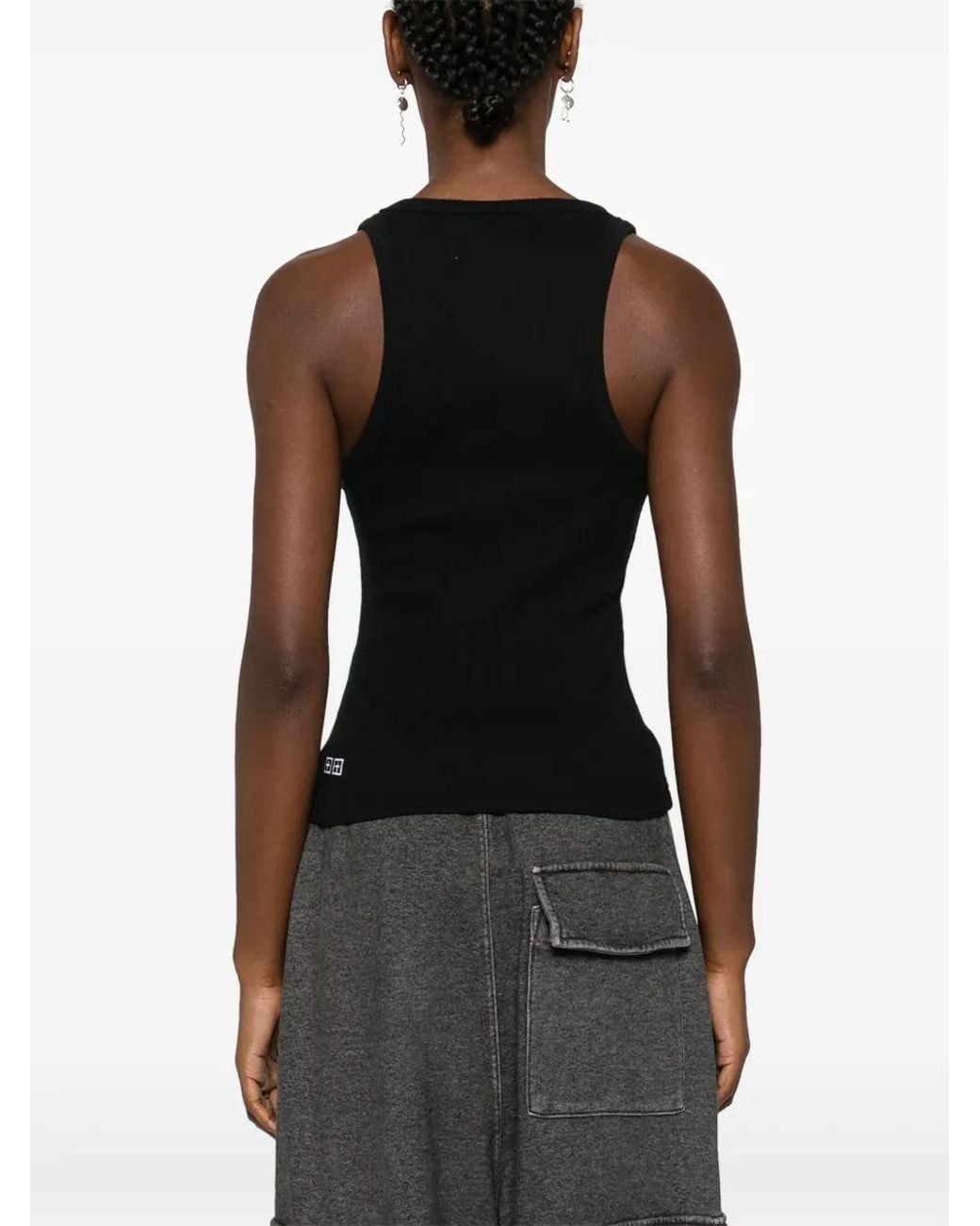 Ksubi Black Stacked Origin Ribbed Tank Top