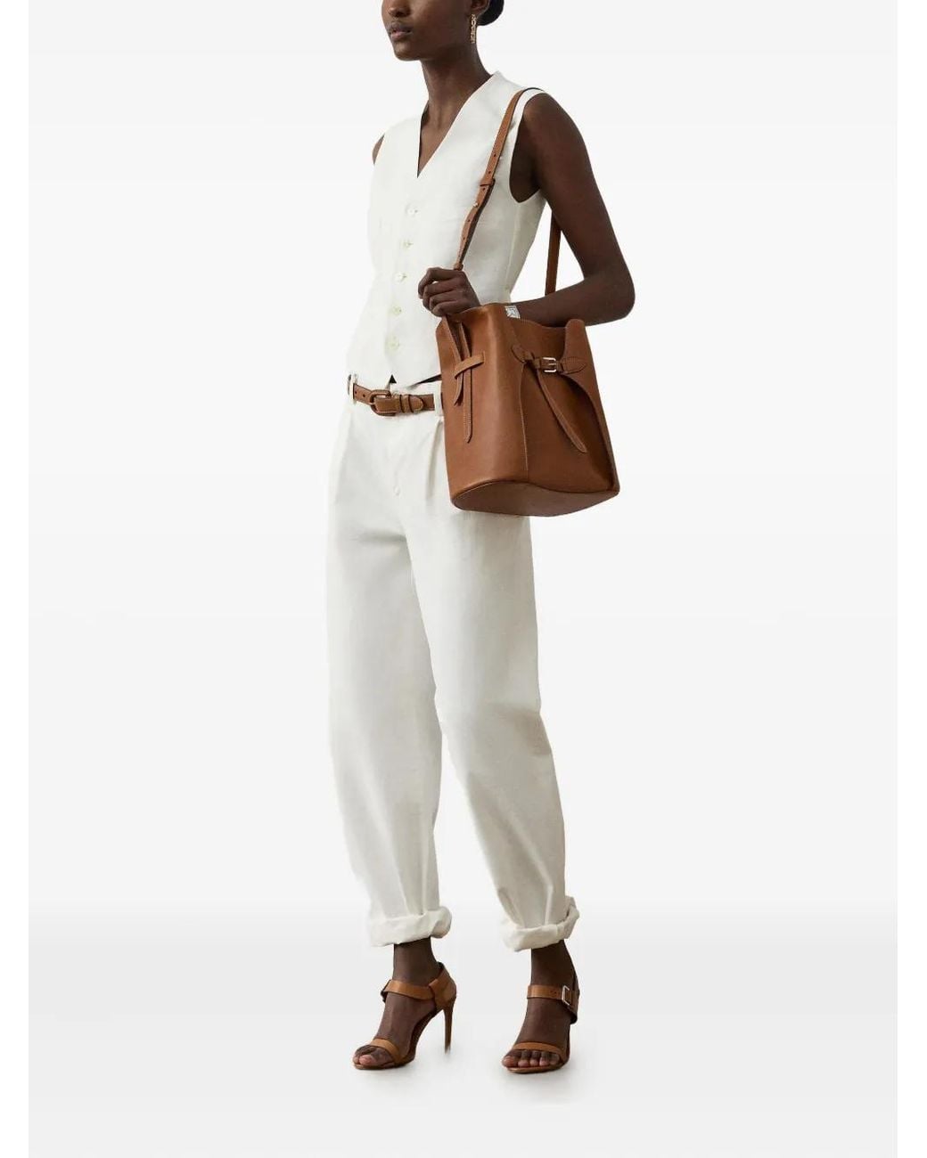 Ralph Lauren White Button-Up Jacket