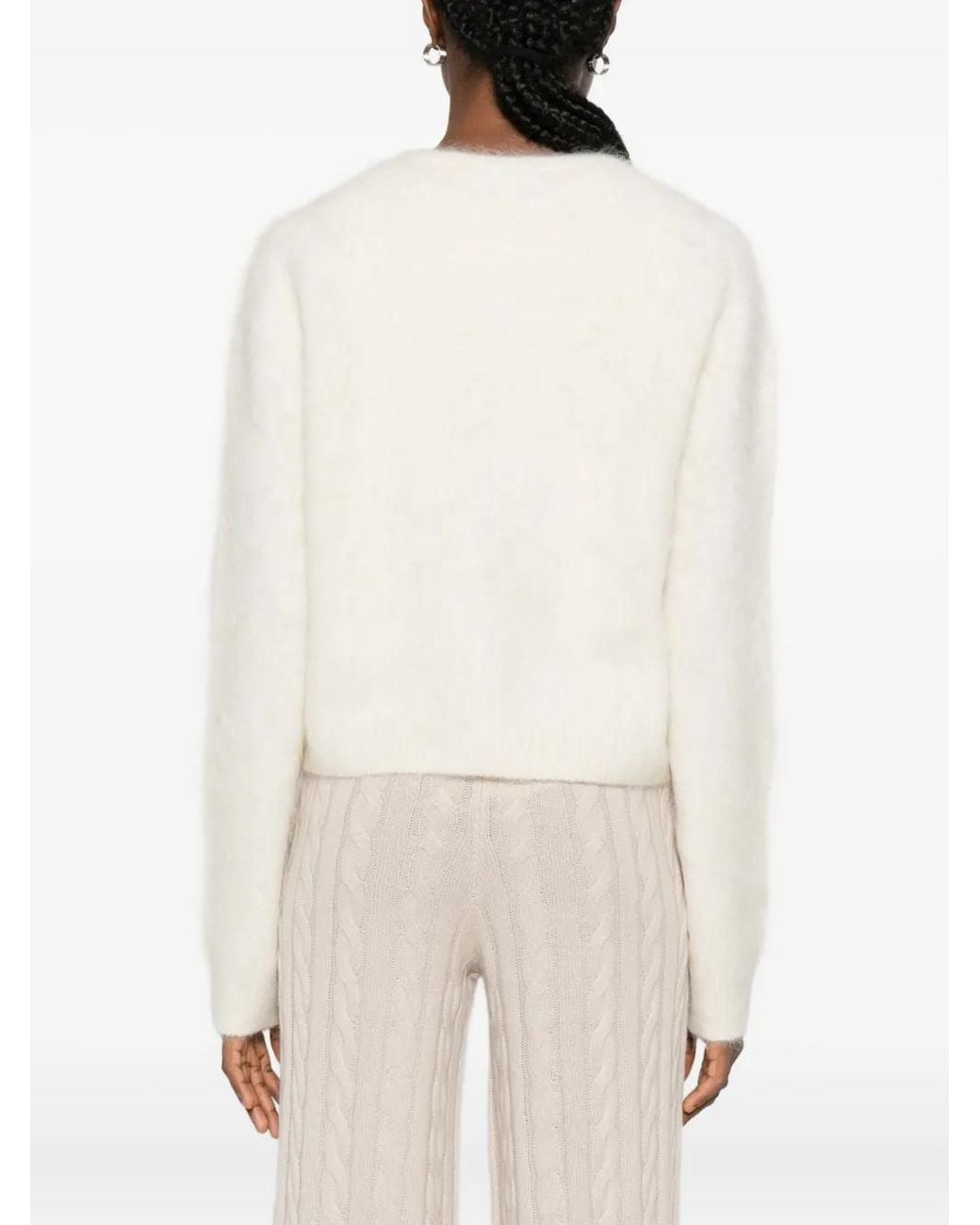 Soft Goat White Knitwear Cardigan