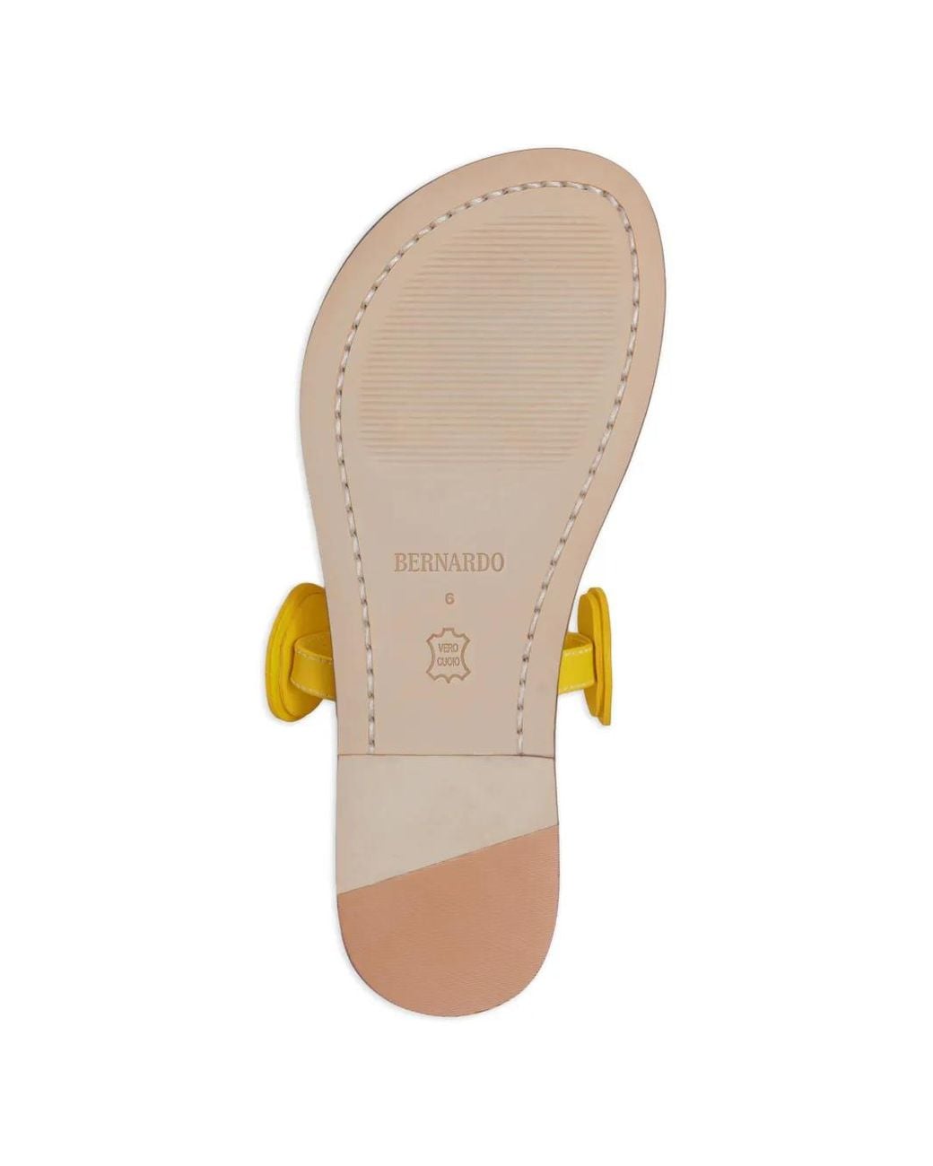 Bernardo Metallic New Moon Round-Toe Post Sandals