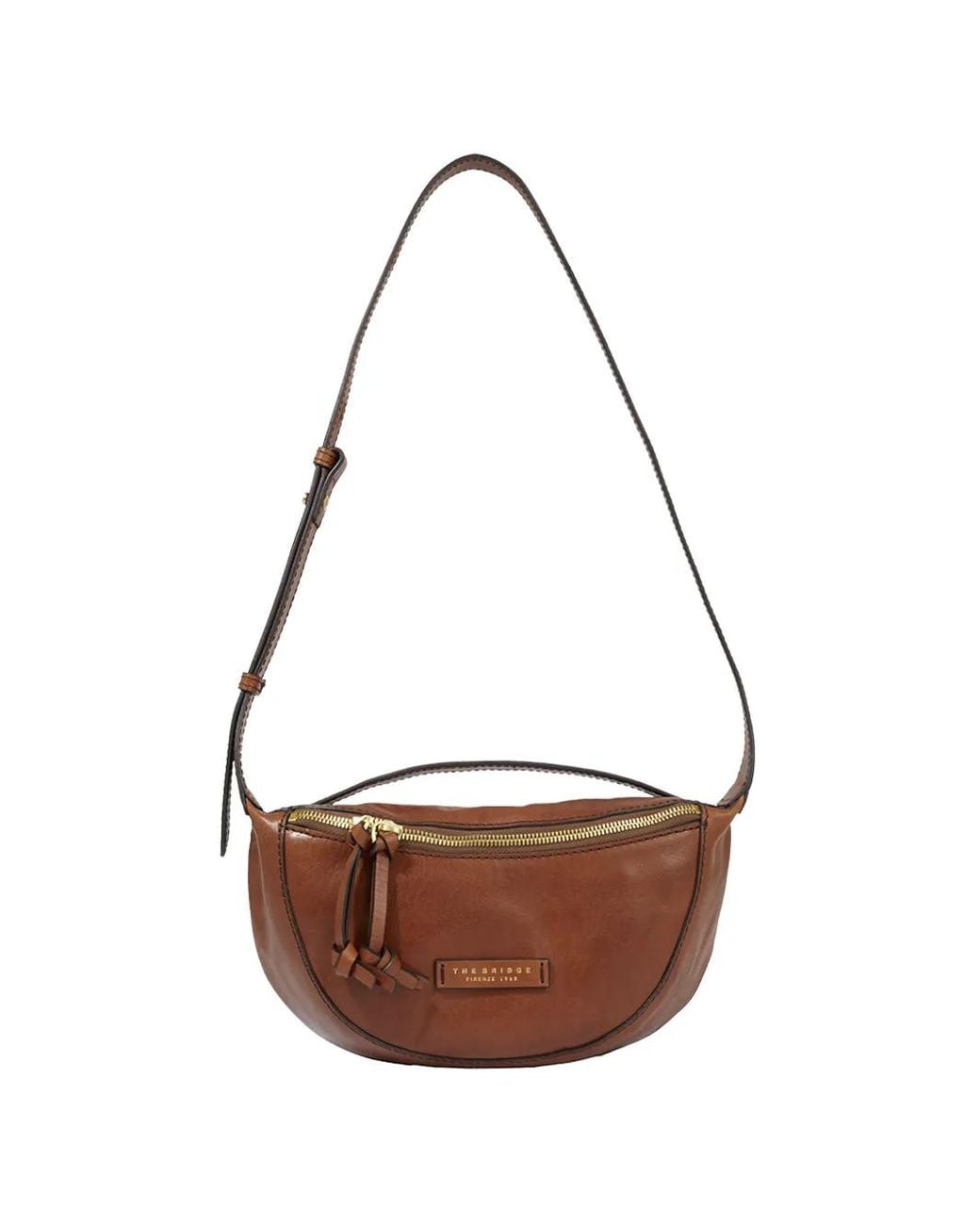 The Bridge White Leather Crossbody Bag