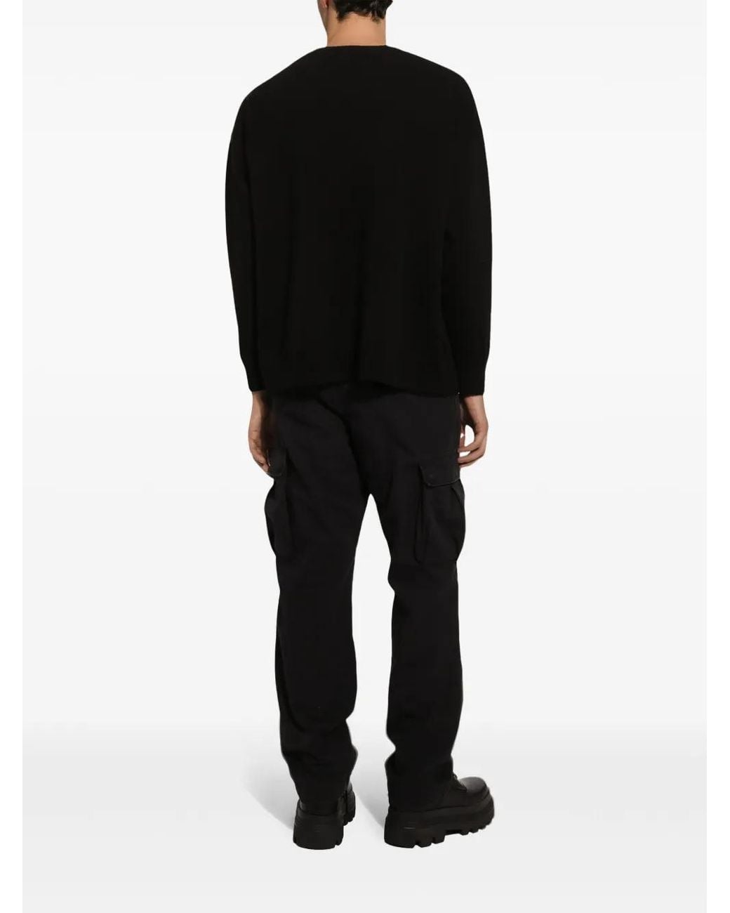 Dolce & Gabbana Black Logo Print Sweatshirt for men