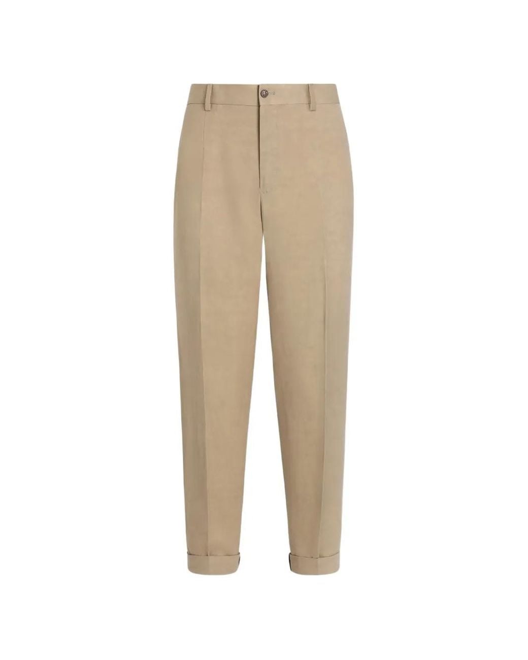Dolce & Gabbana Natural Linen Trousers for men