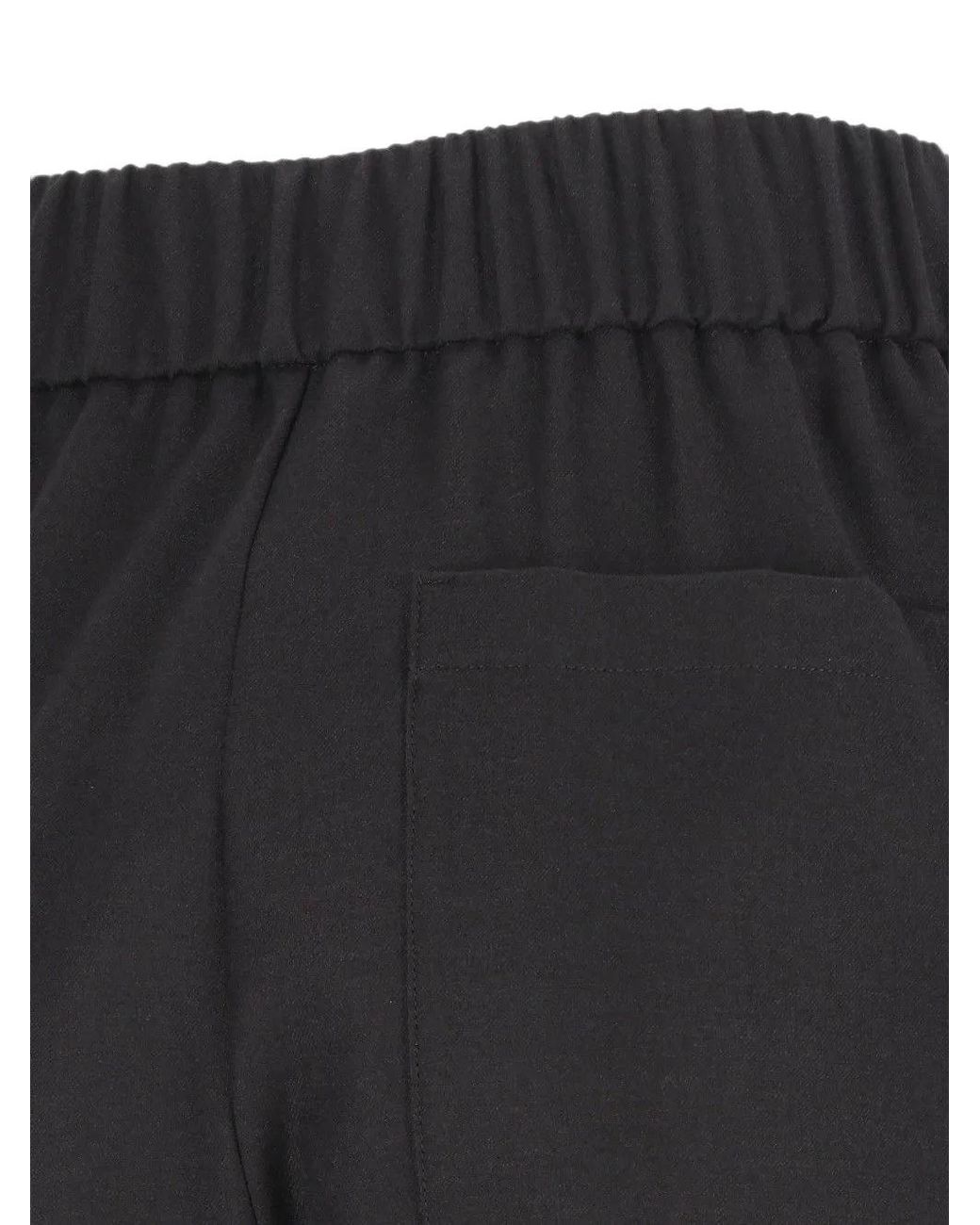 Barena Black Elasticated-Waistband Trousers