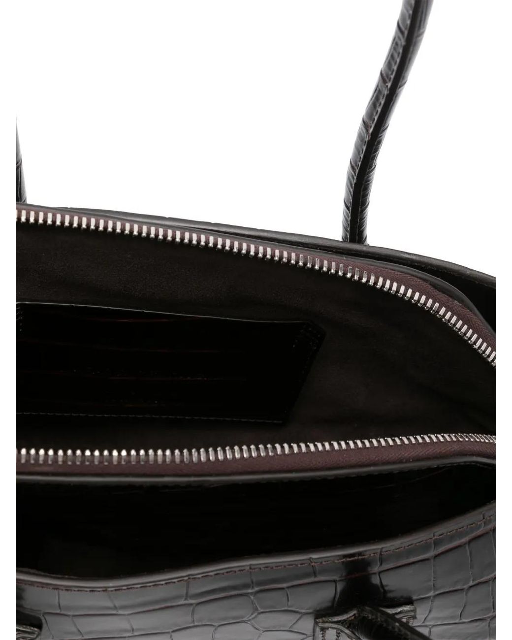 The Attico Black Coffee 'La Passeggiata Small' Shoulder Bag