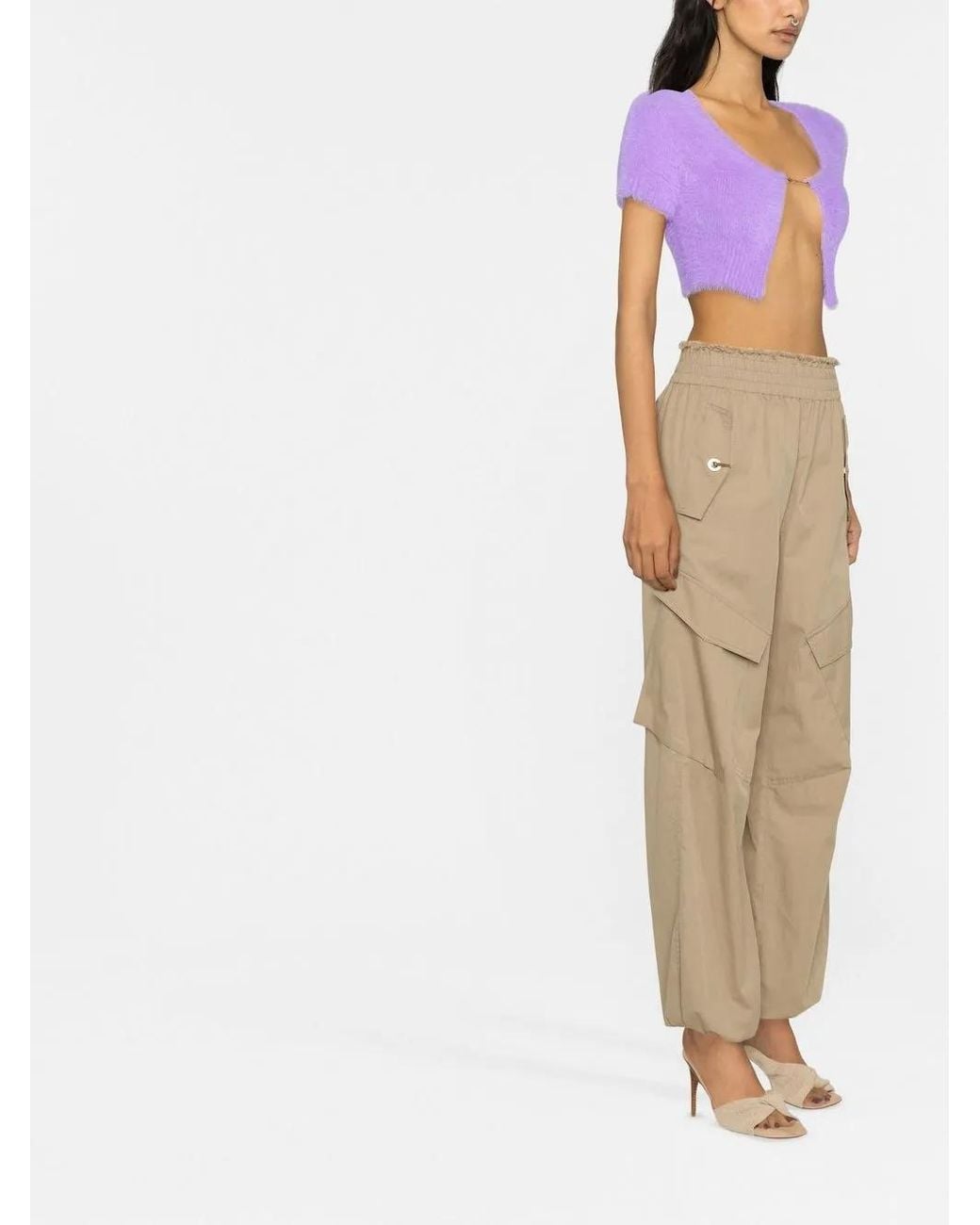 Jacquemus Purple Knit Cardigan
