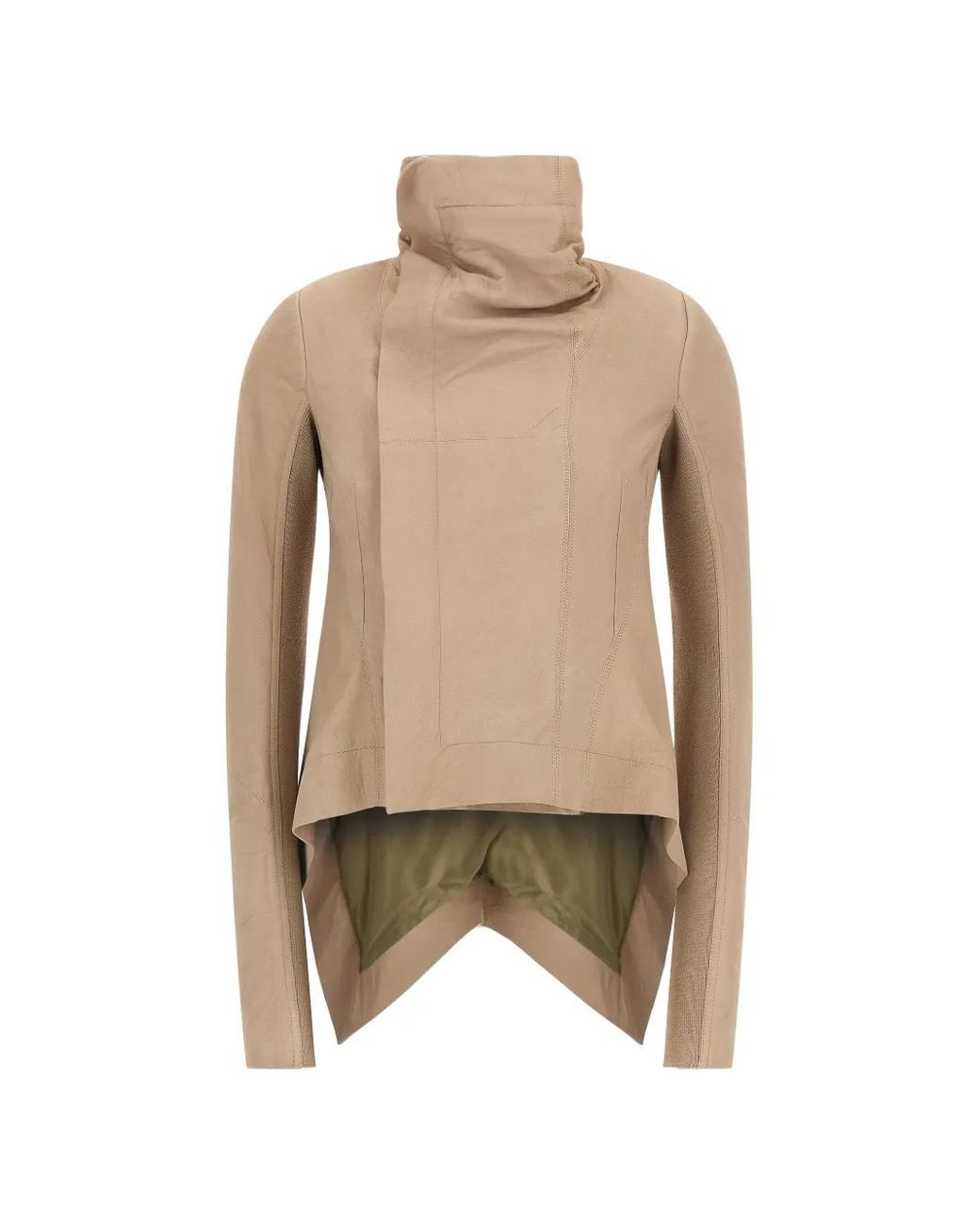 Rick Owens Natural Naska Leather Jacket