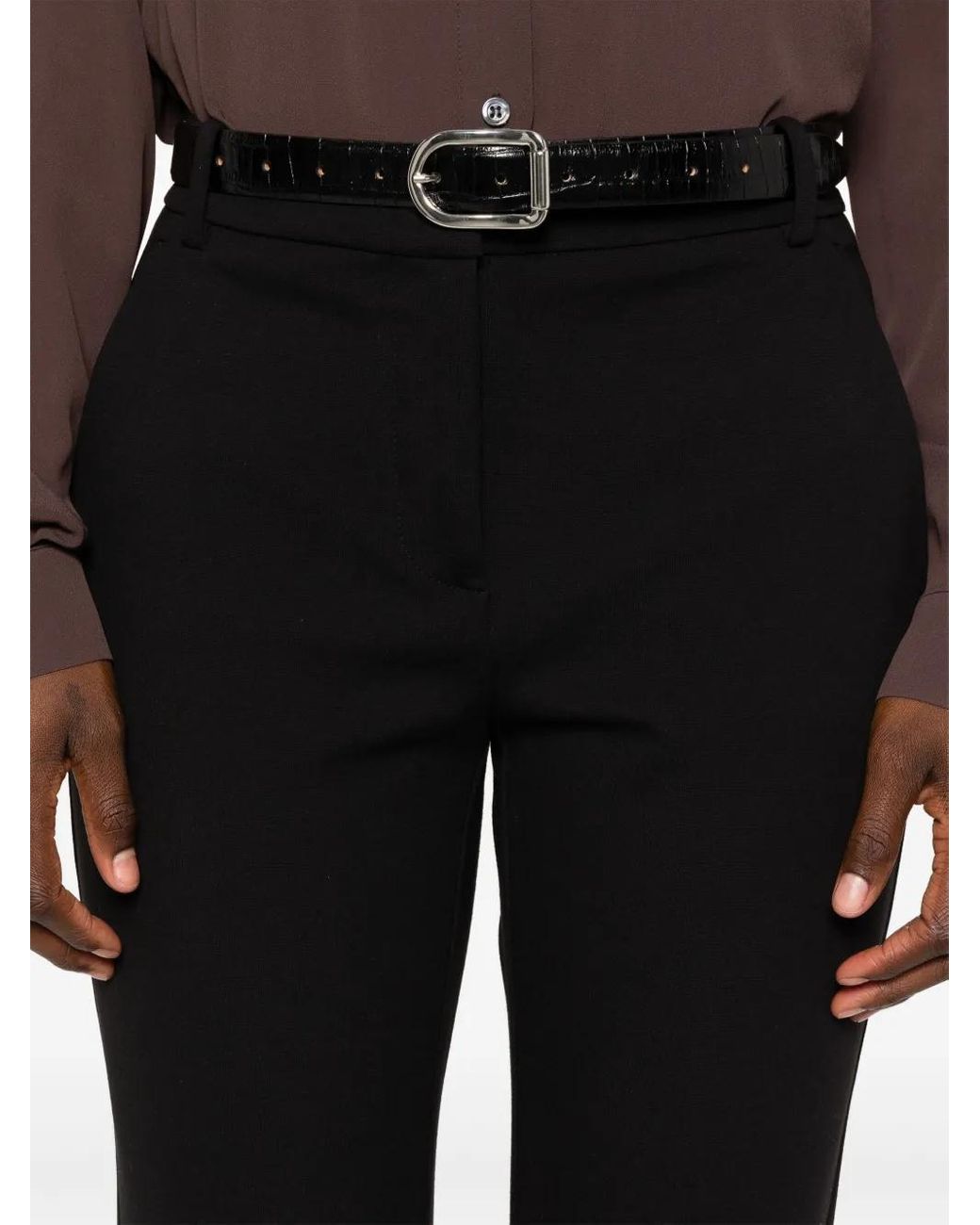 Pinko Black Tailored Trousers With Polished Silhouette