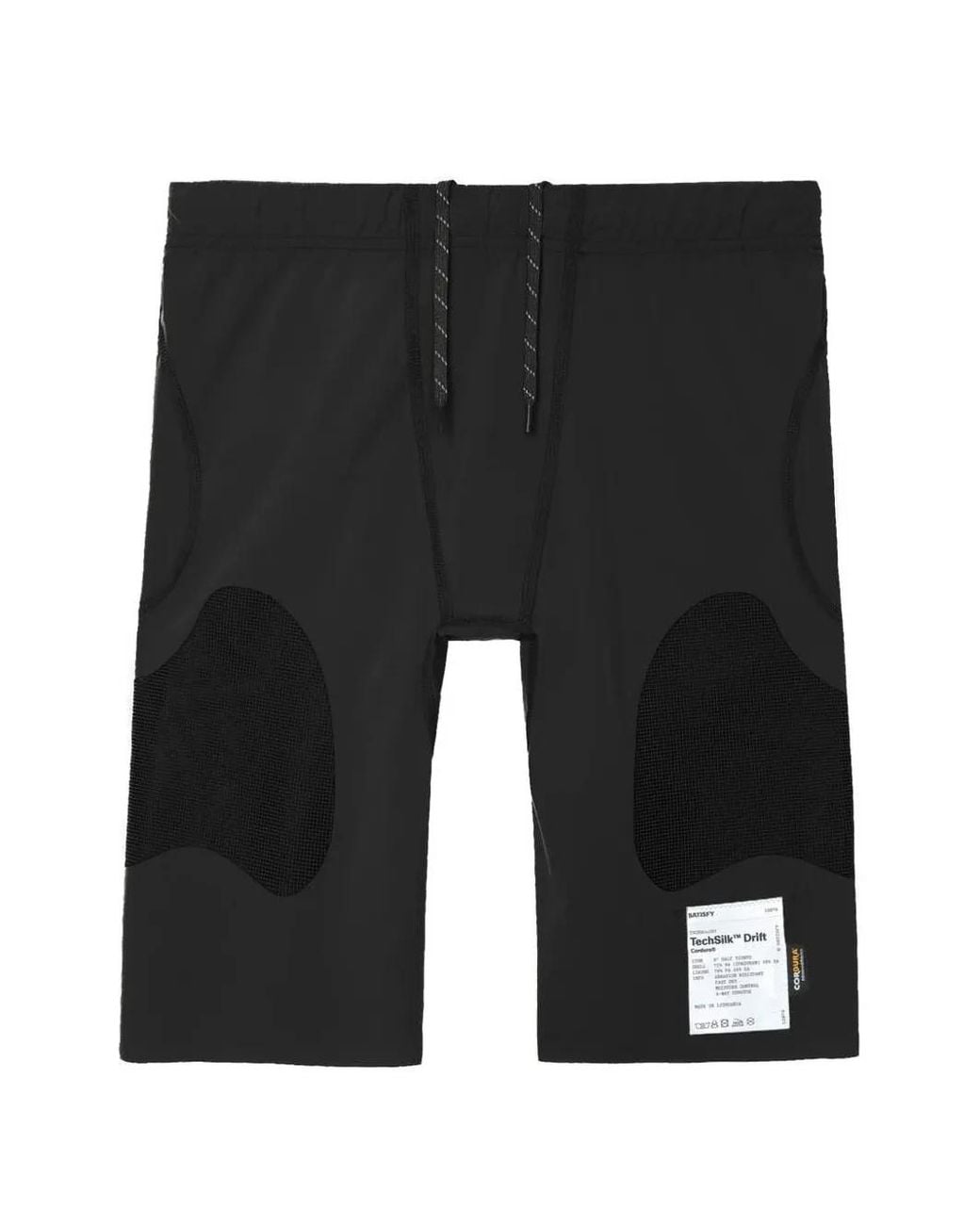 Satisfy Black Elasticated Track Shorts for men