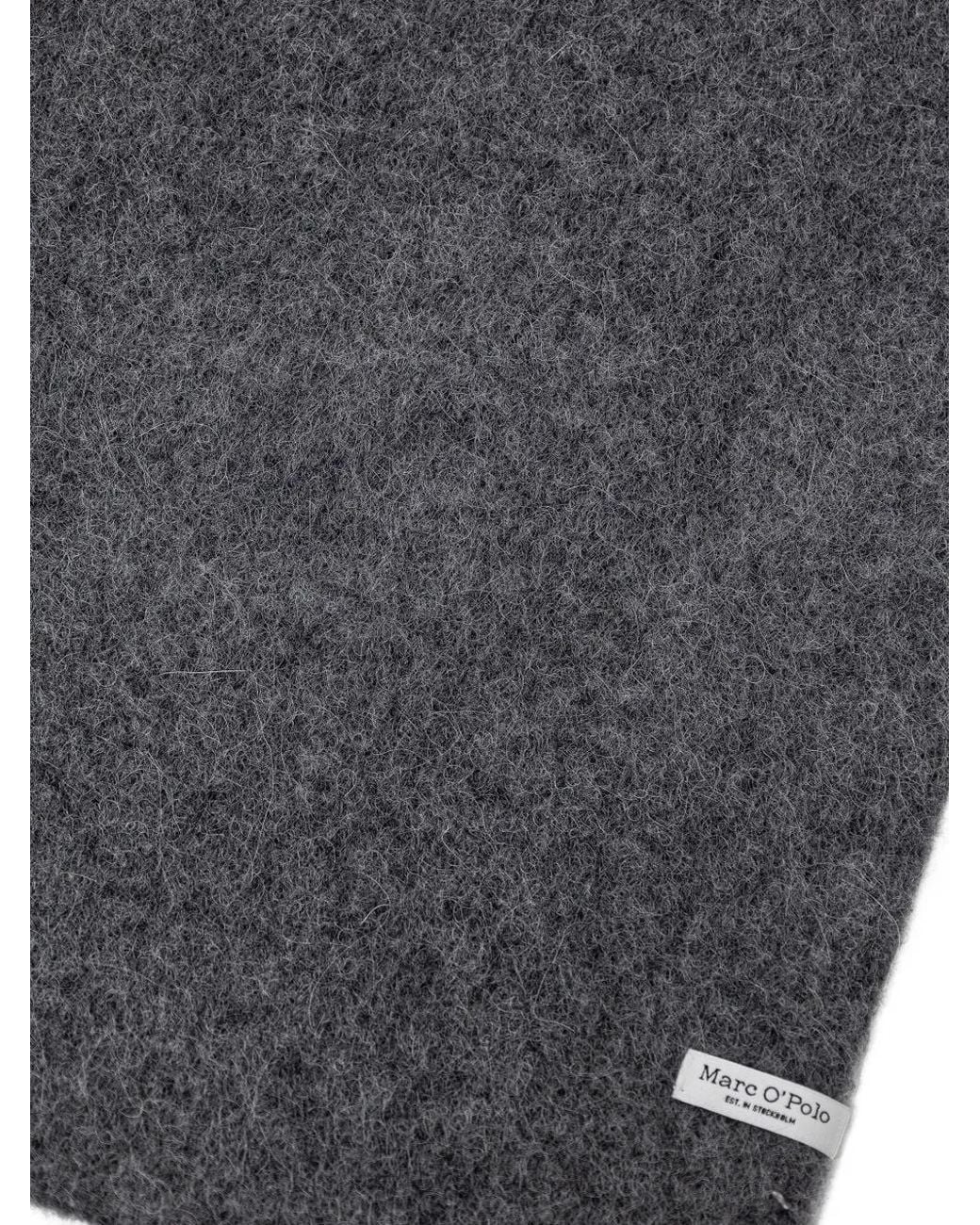 Marc O' Polo Gray Logo-Patch Scarf
