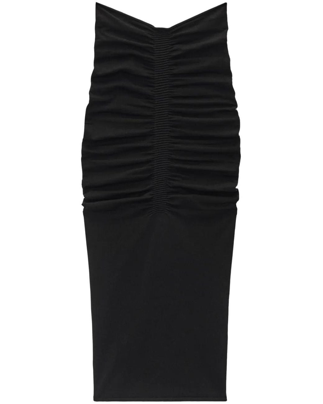 Alexander Wang Black Ruched Maxi Skirt