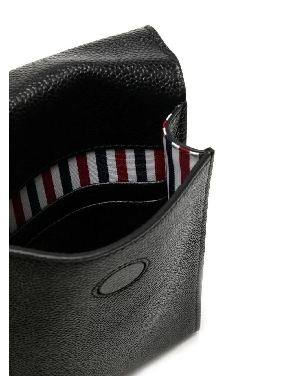 Thom Browne Black Strap Phone Holder for men
