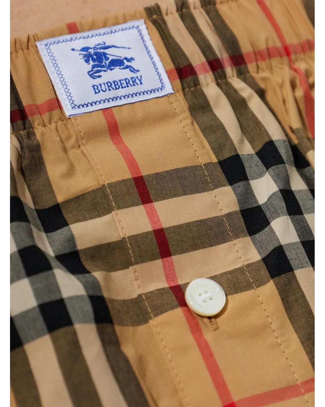 Burberry Natural Check Cotton Boxer Shorts for men
