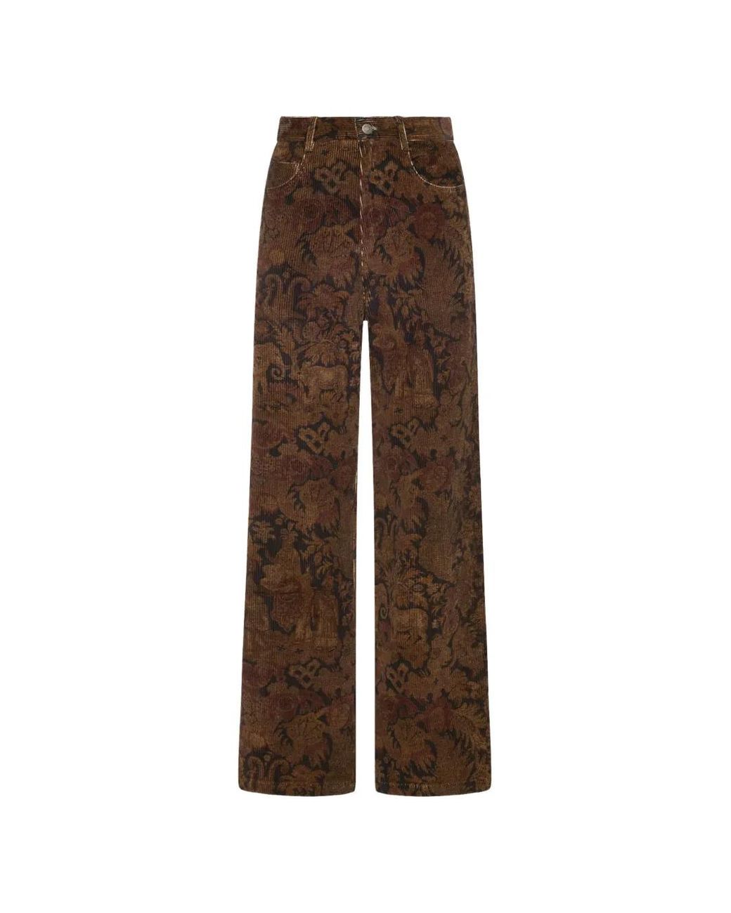 Pierre Louis Mascia Brown Gridox Straight-Leg Trousers