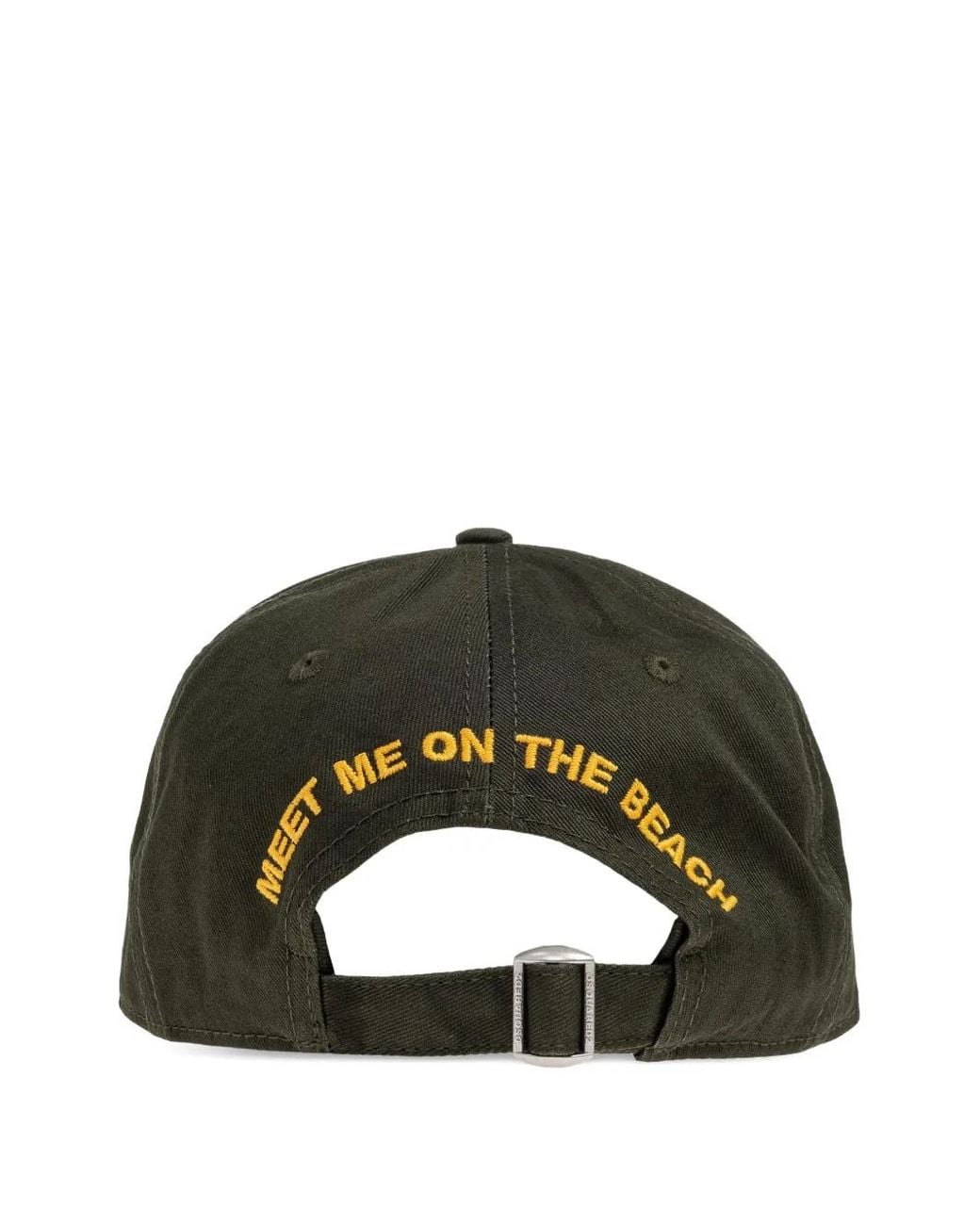 DSquared² Green Summer Vintage Patch Baseball Cap for men