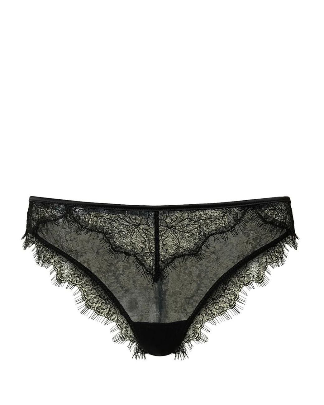 Twinset Gray Lace Tulle Brazilian Briefs