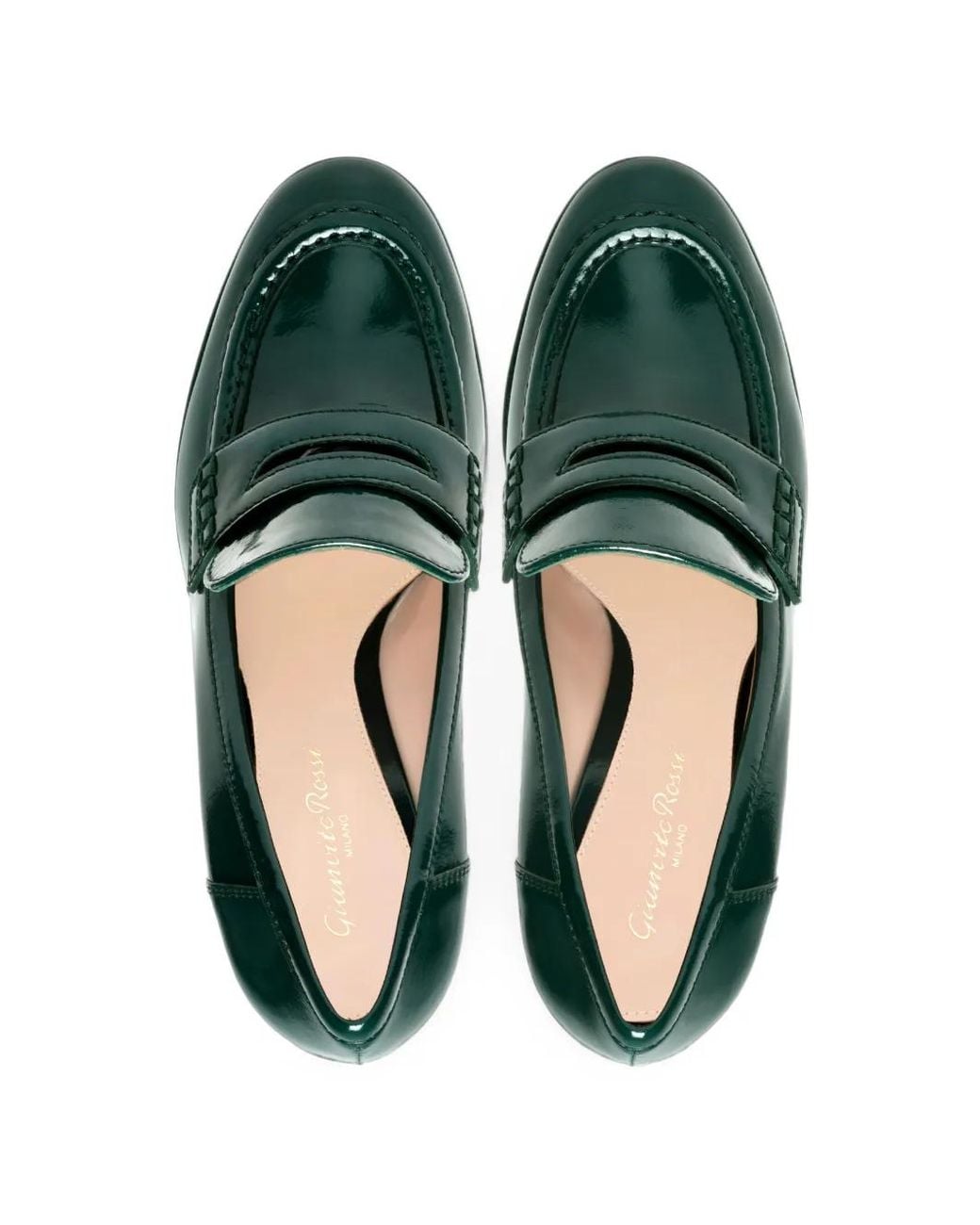 Gianvito Rossi Green Hadden Platform Loafers