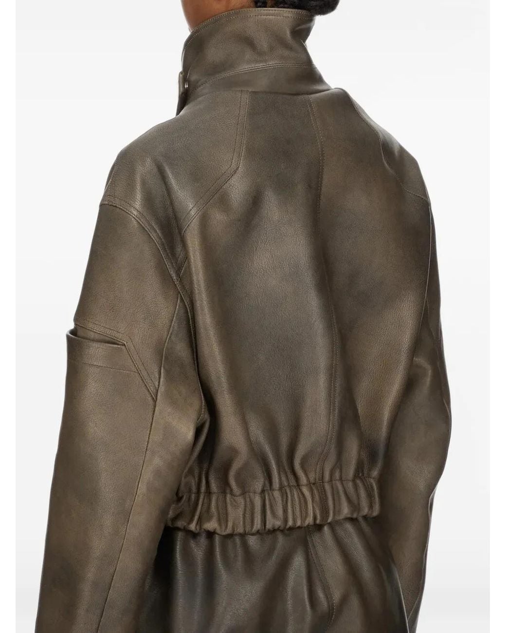 Rick Owens Green Collared Mac Bomber