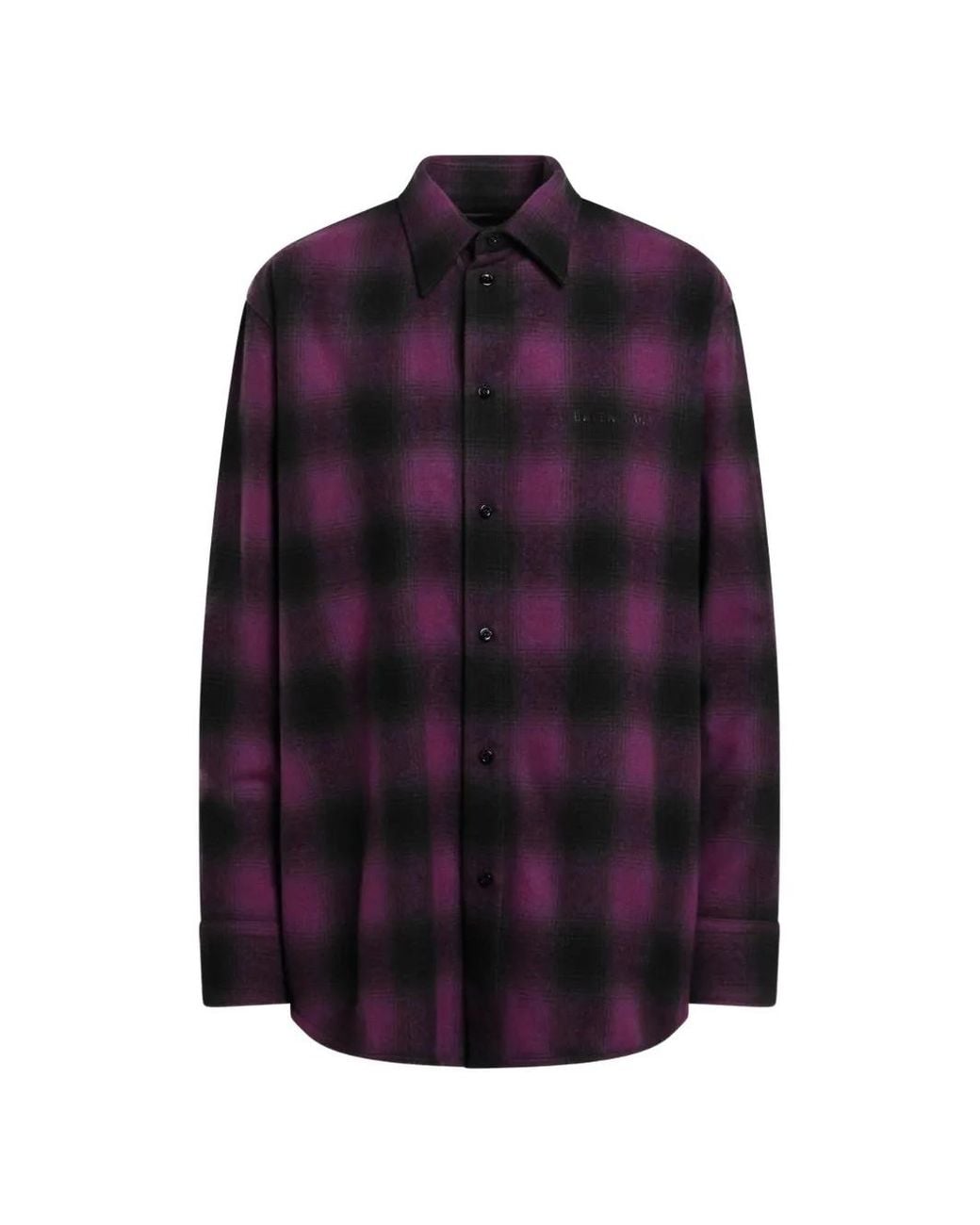 Balenciaga Blue Check-Pattern Shirt