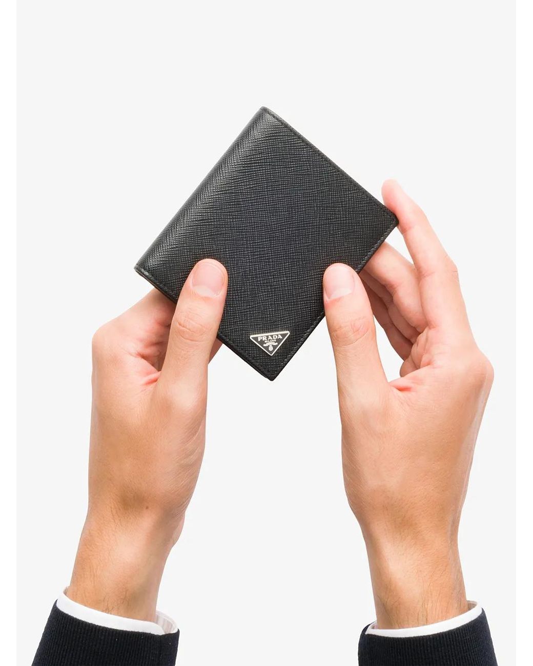Prada Black Large Horizontal Wallet Accessories for men