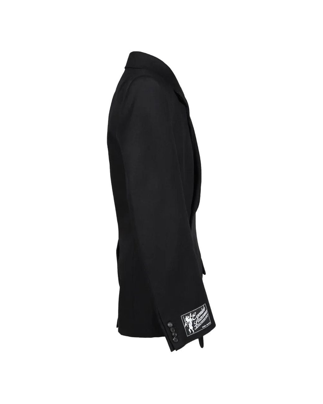 Egonlab Black Blazer Asymétrique À Boutonnière Croisée for men