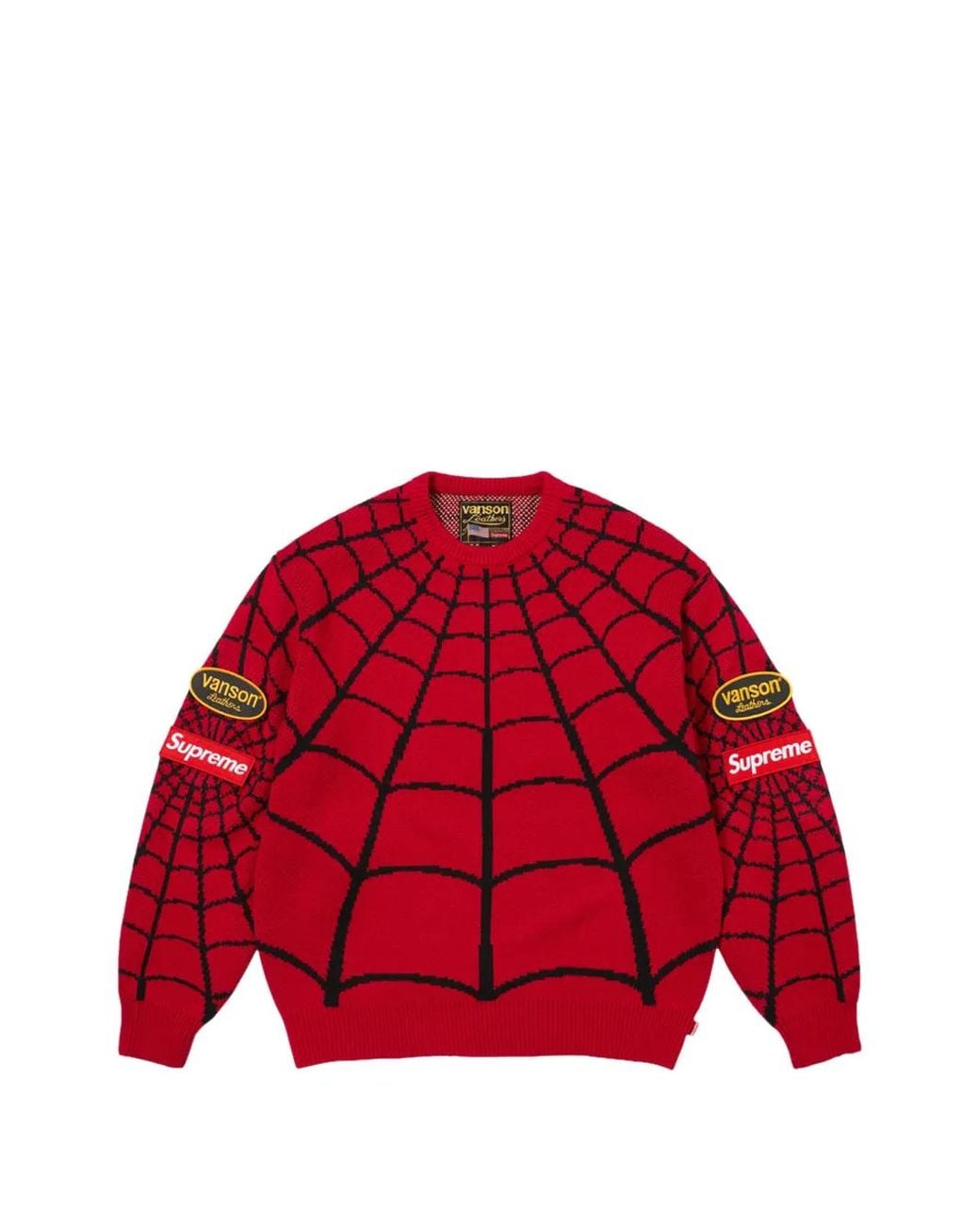 Supreme Red X Vanson Leathers X Marvel Sweat À Imprimé Spider for men