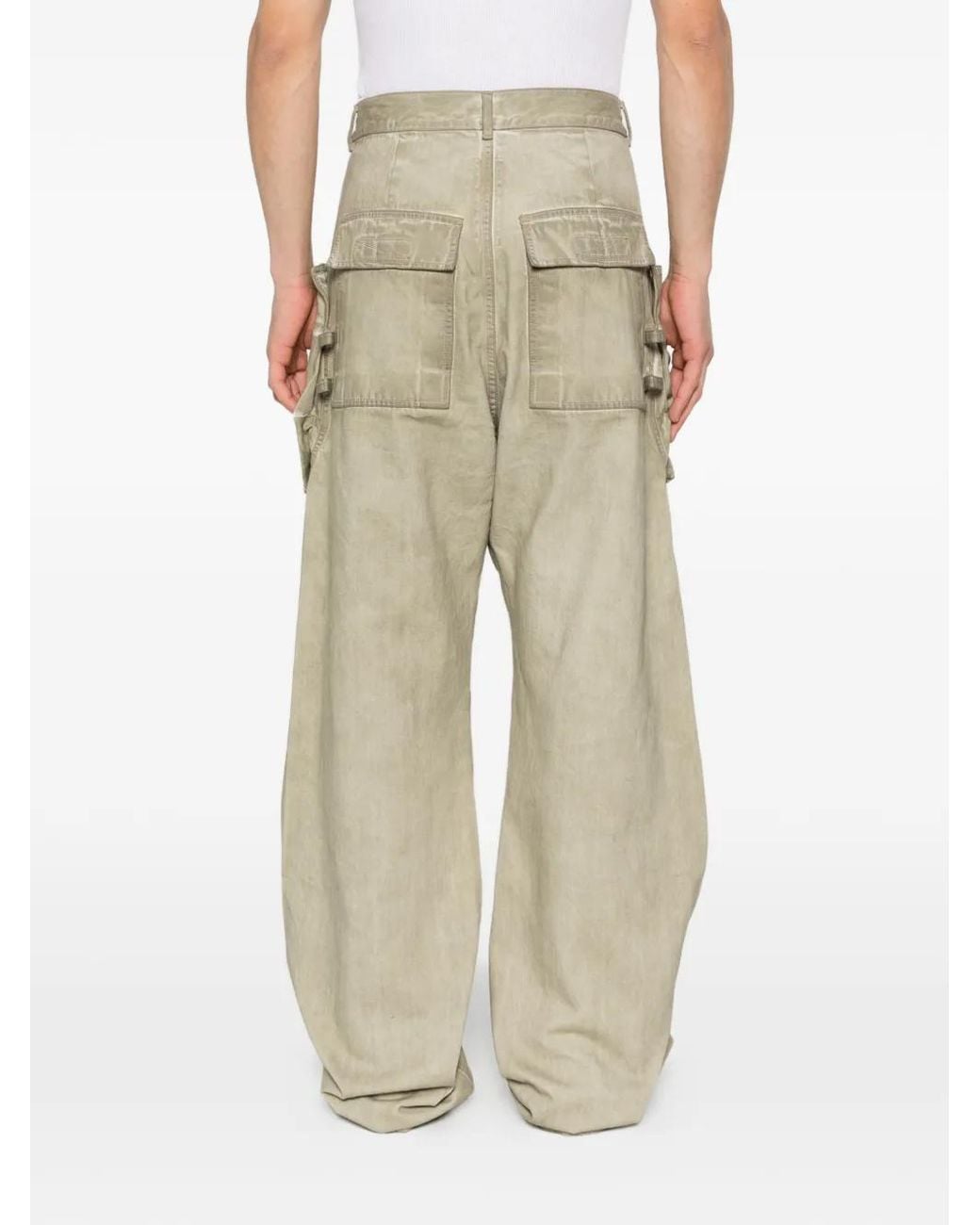 Rick Owens White Stefan Cargo Pants for men