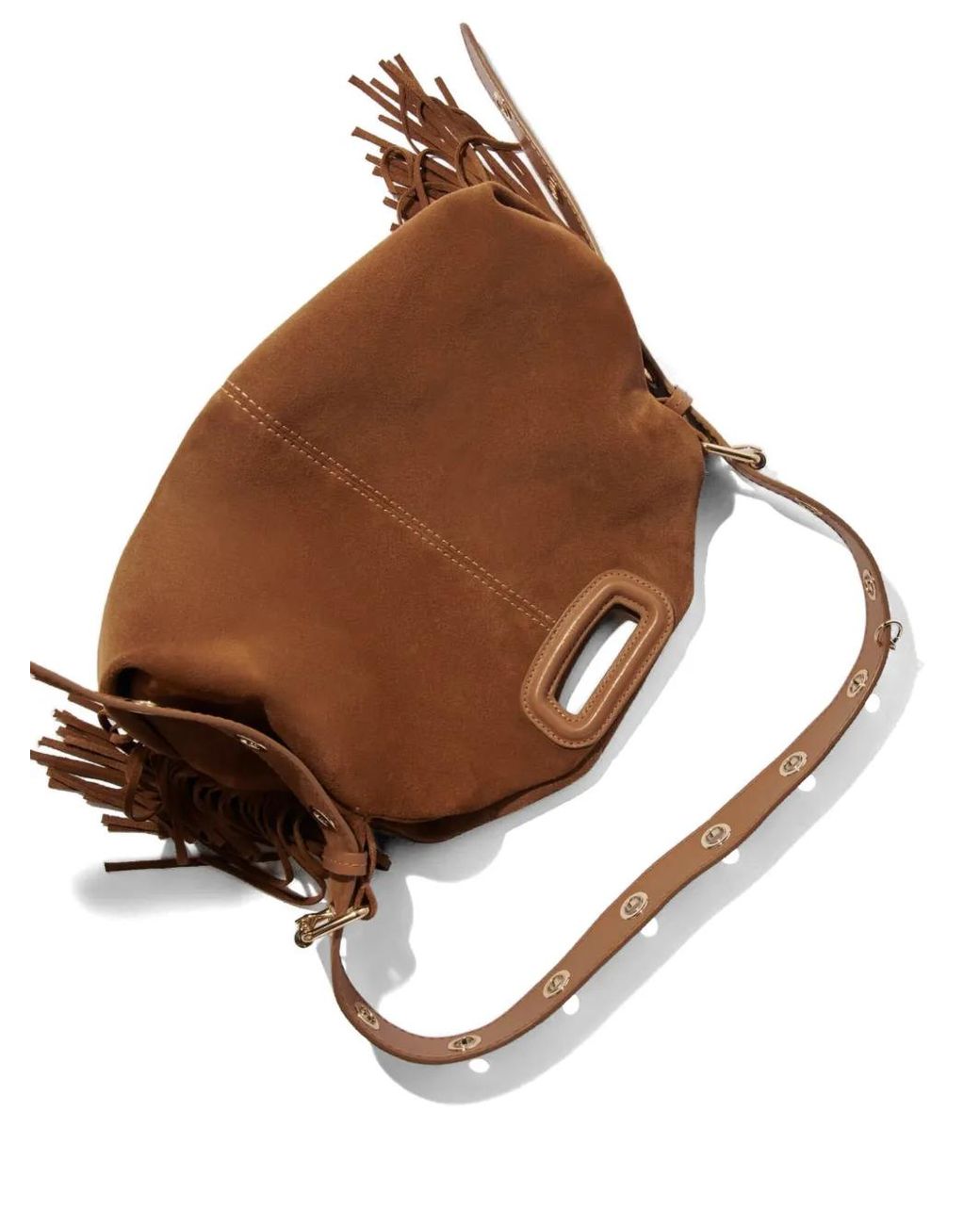 Maje Brown Suede Miss M Bag