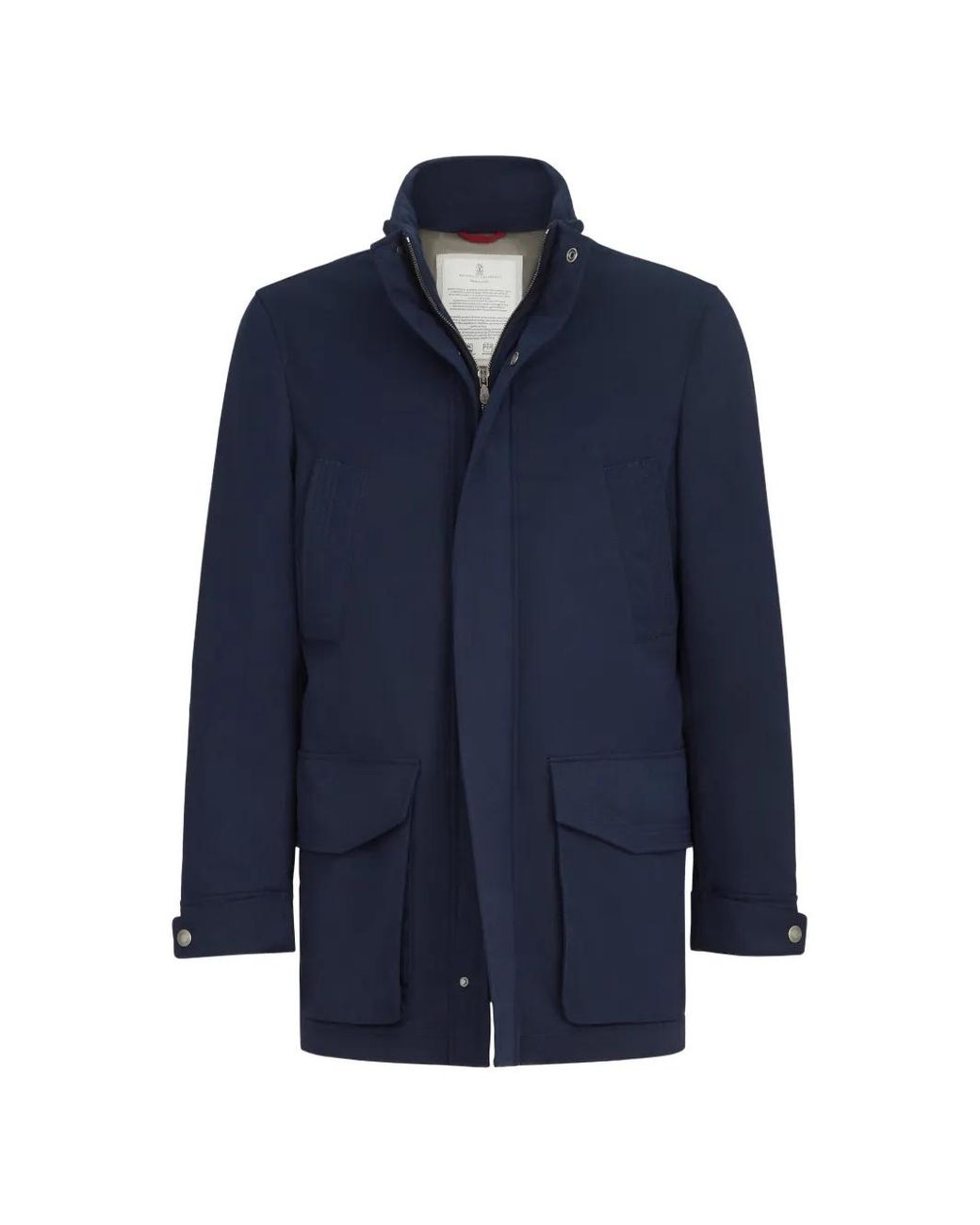 Brunello Cucinelli Blue Water-Resistant Microfiber Parka With Thermore Padding And Packable Hood for men