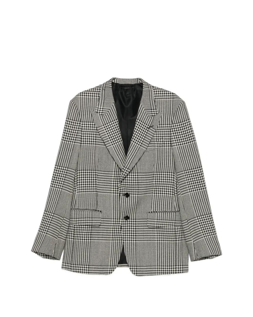 Tom Ford Gray Shelton Prince Of Wales Checked Blazer for men