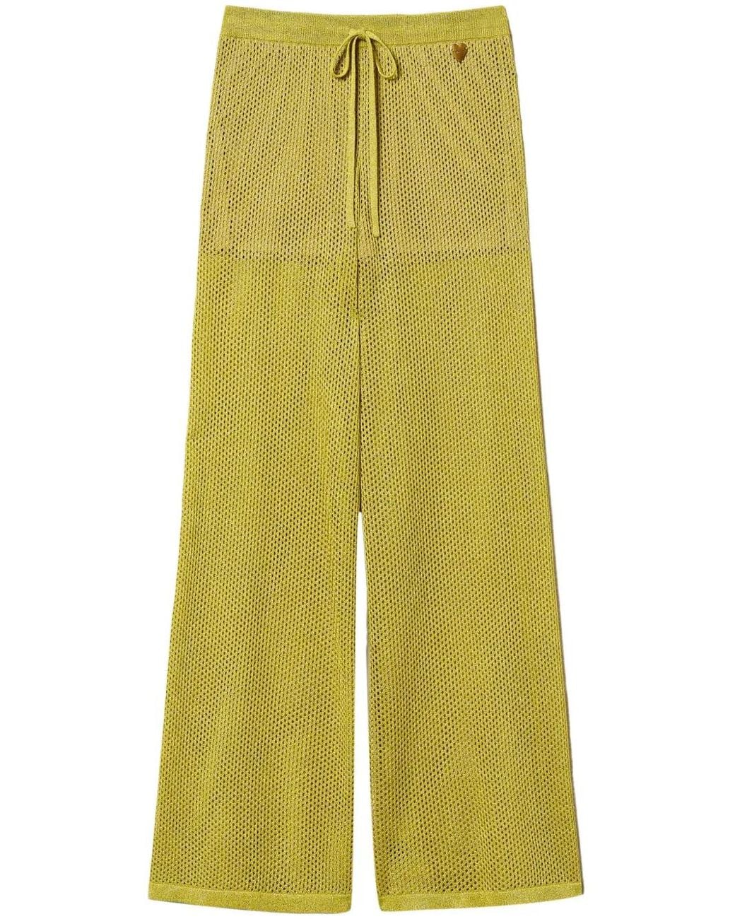 Twinset Yellow Knitted Trousers