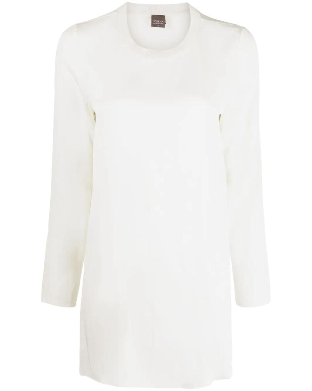 Lorena Antoniazzi White Long-Sleeve Tunic Top