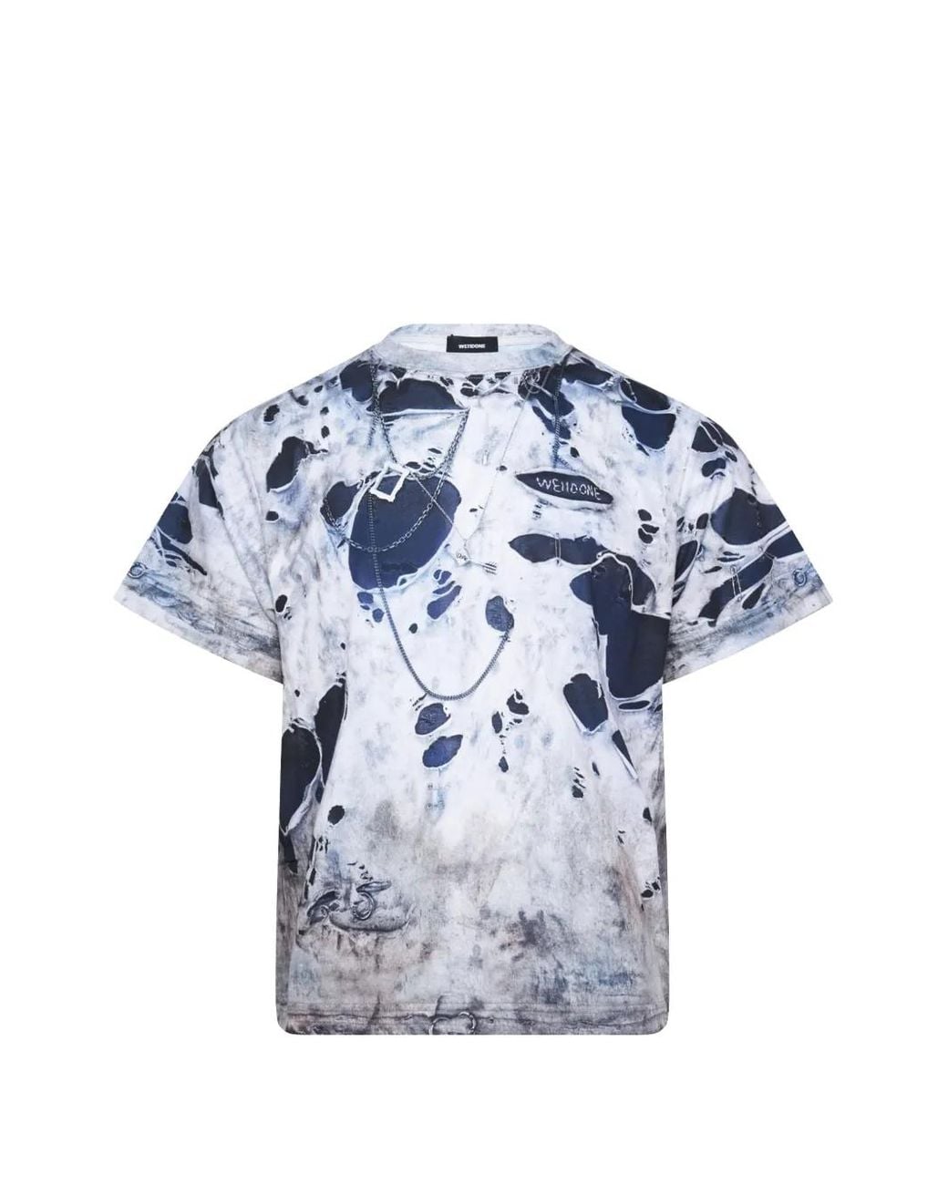 we11done Blue Short-Sleeve T-Shirt