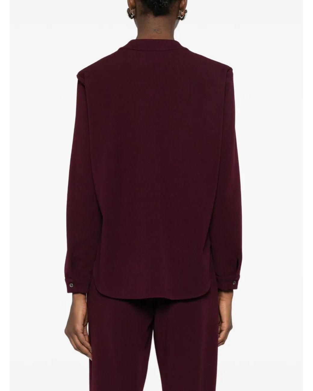 Blanca Vita Purple V-Neck Blouse