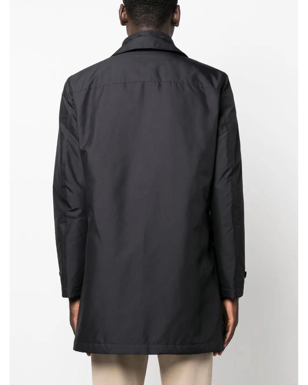 Fay Black Morning Raincoat for men