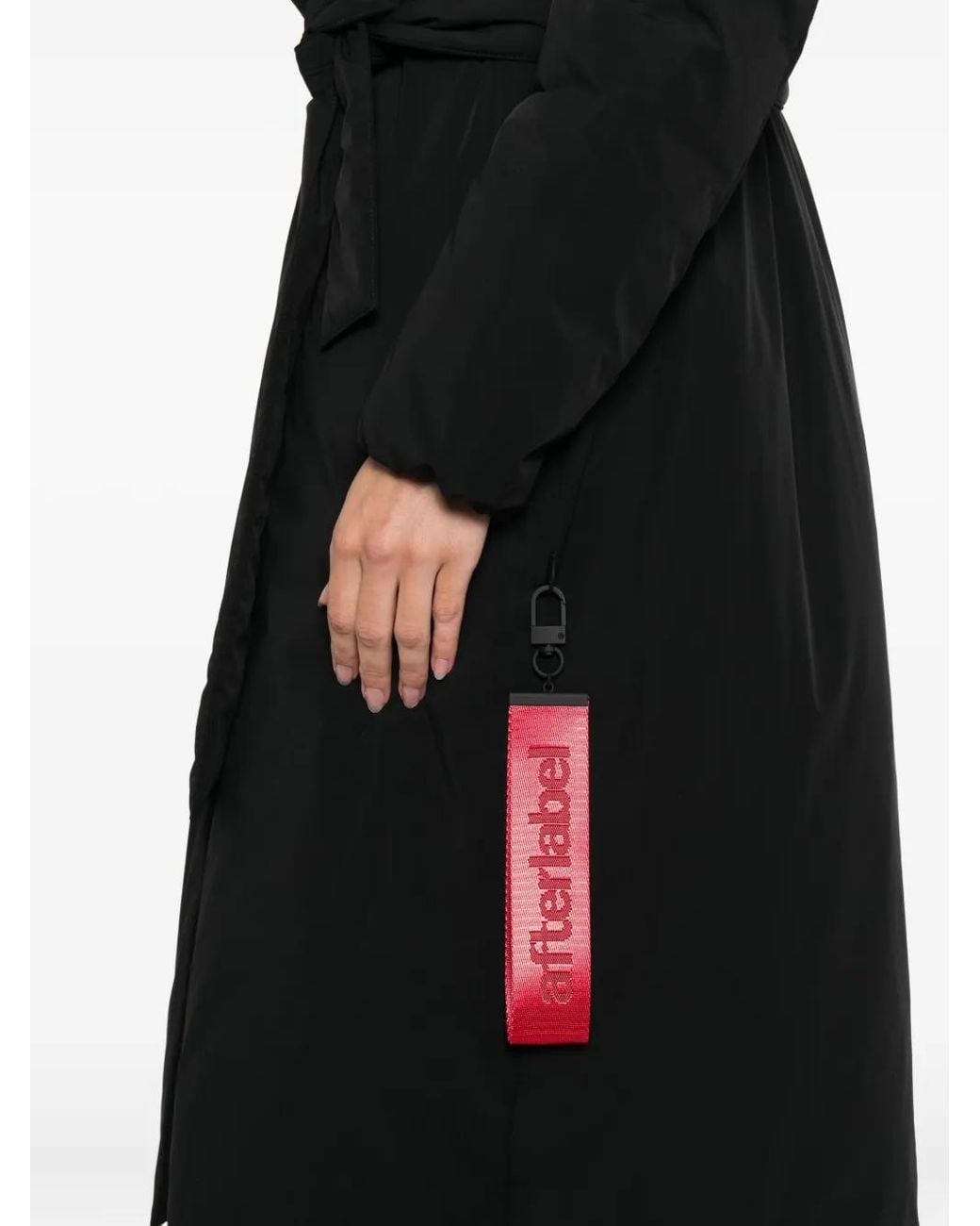 AFTER LABEL Black Oklan Belted Coat