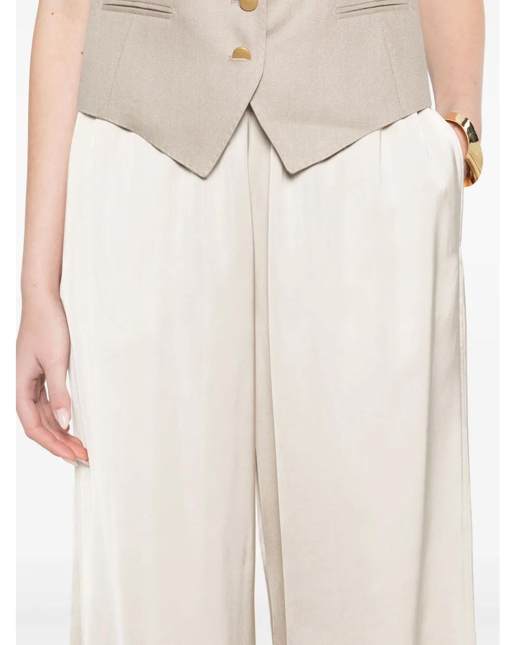 Fabiana Filippi White 100% Viscose Trousers